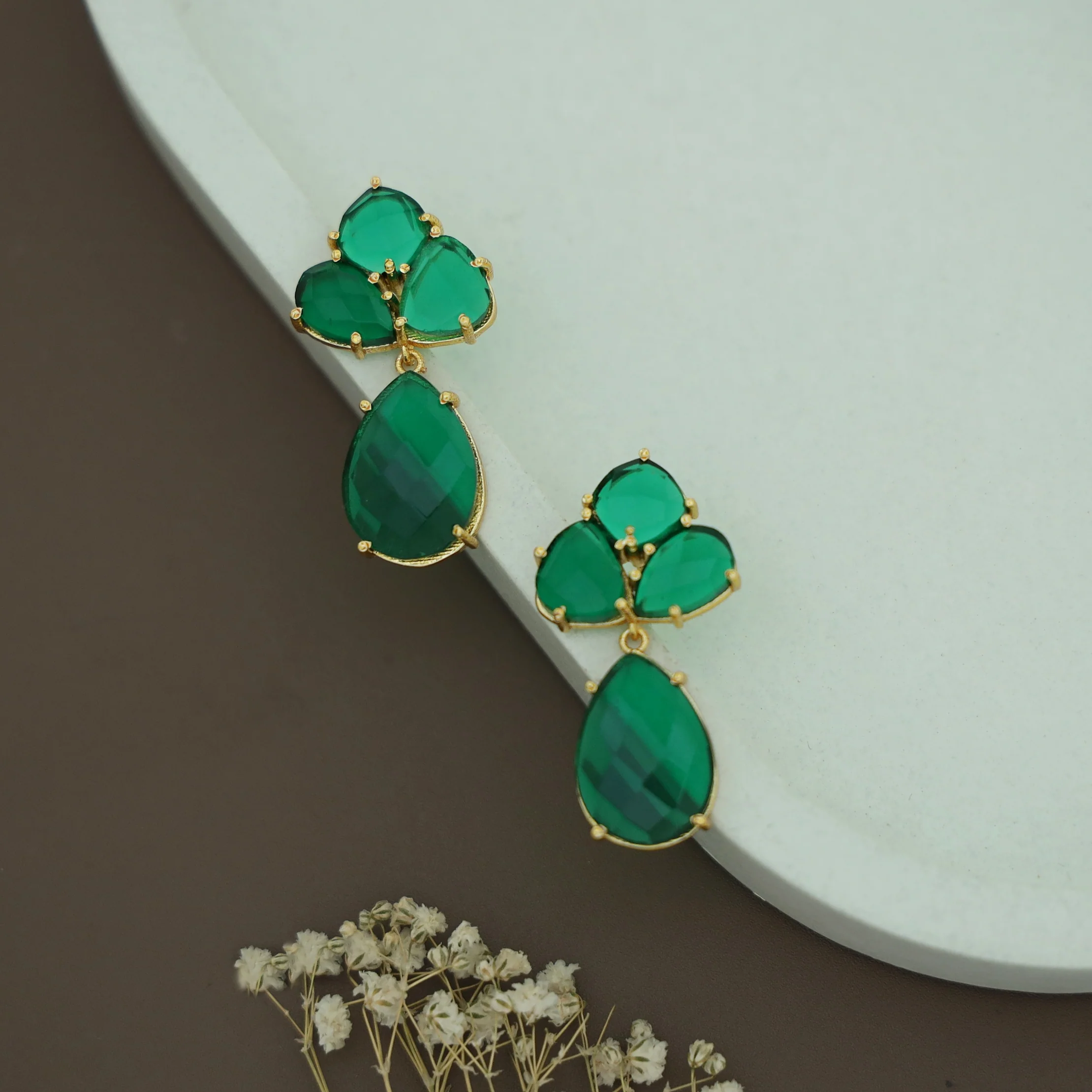 Haze Claw Glossy Stone Earring - Image 3