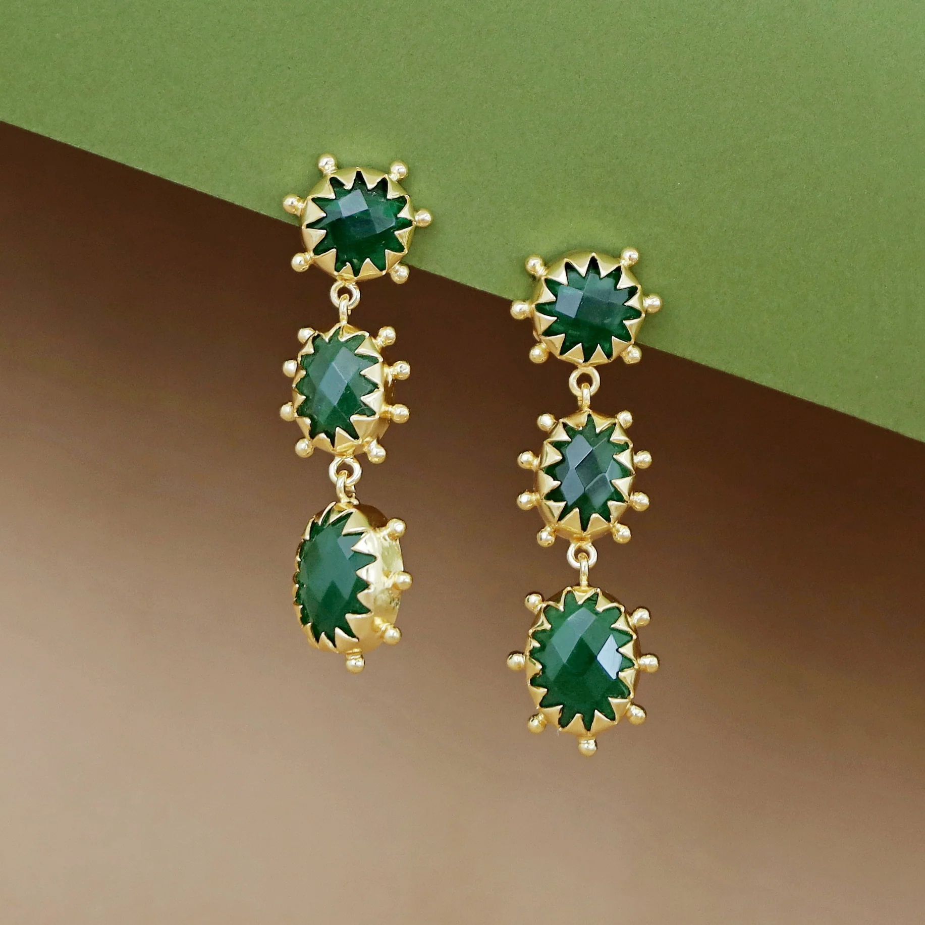 Heer Triple Glossy Earring - Image 3