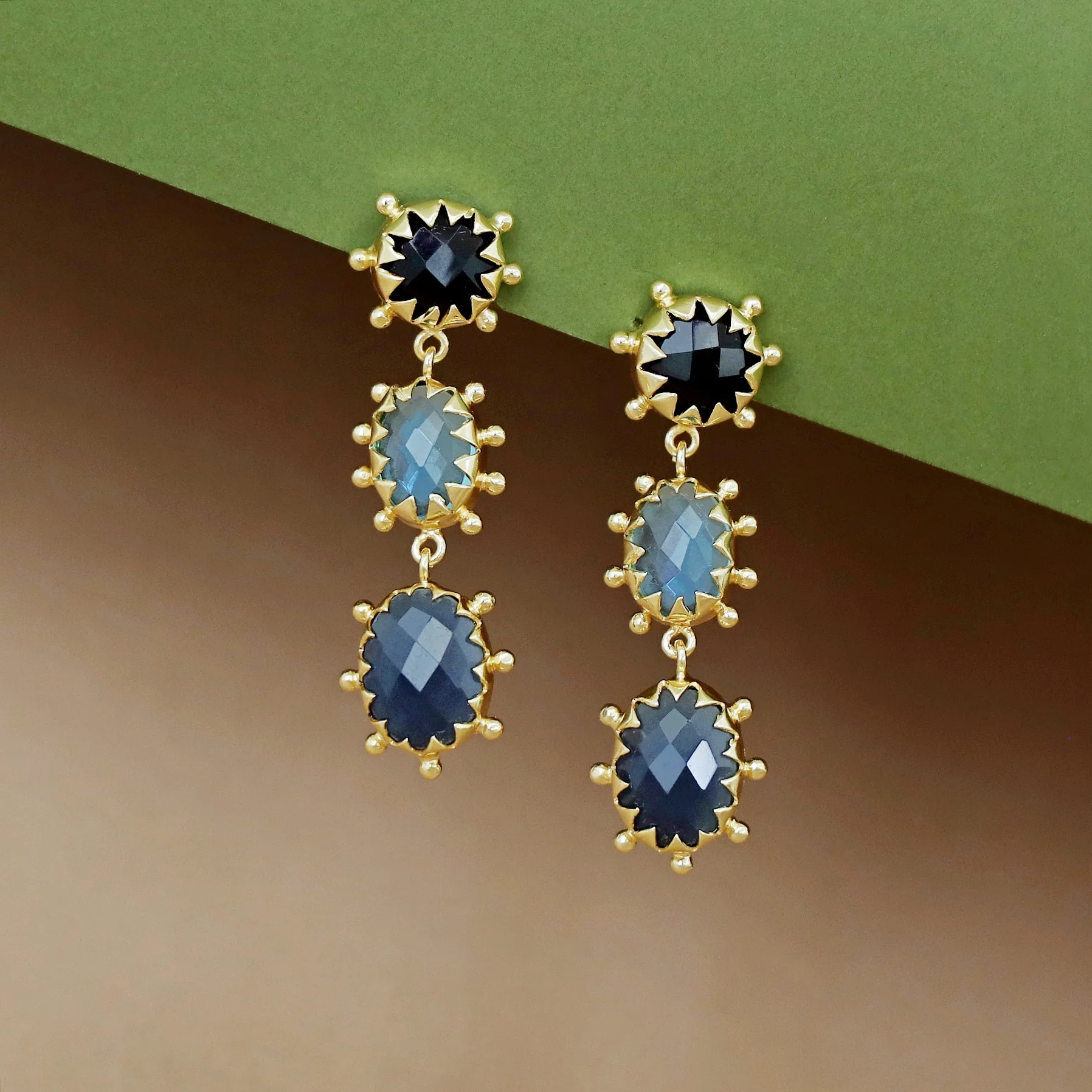 Heer Triple Glossy Earring - Image 6