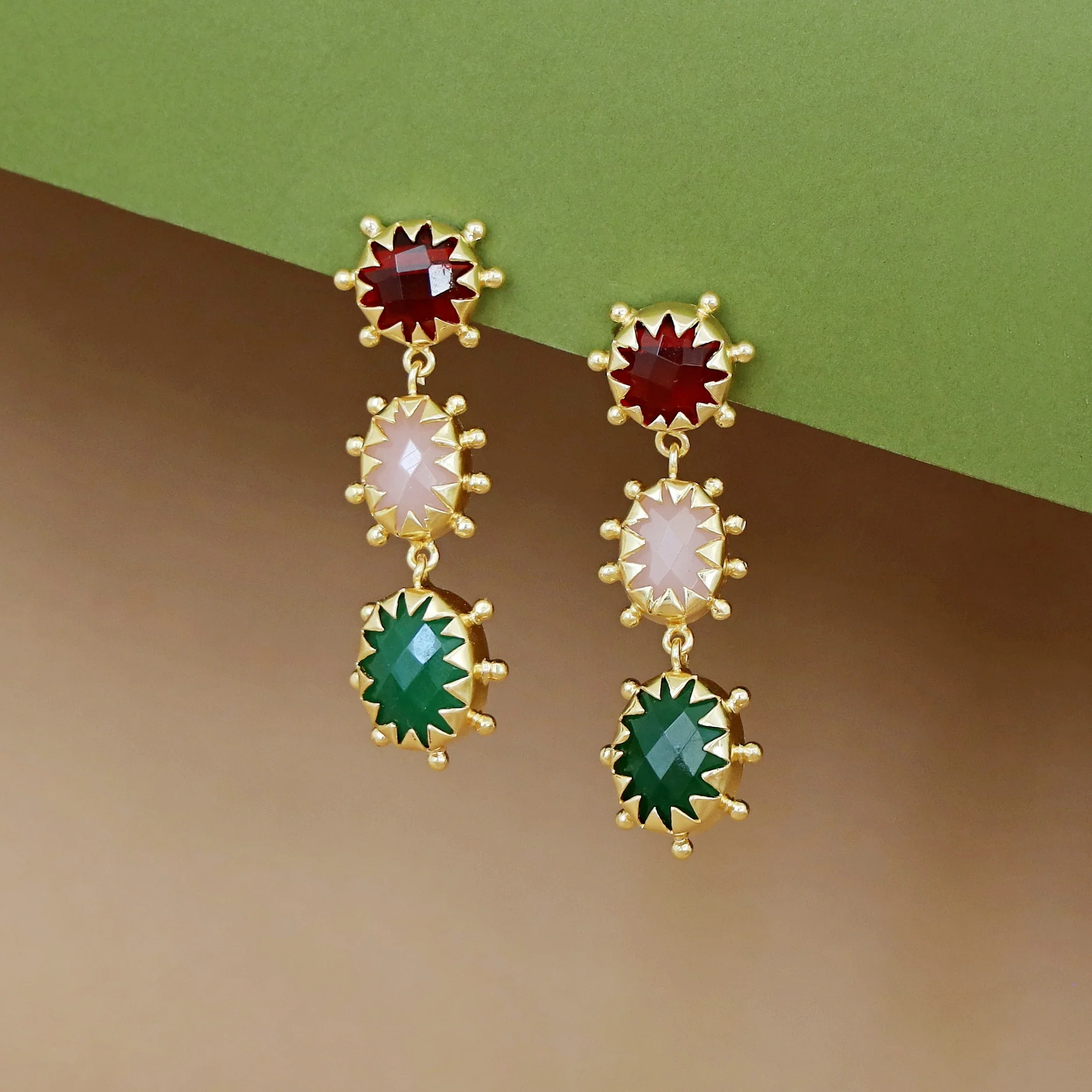 Heer Triple Glossy Earring - Image 8