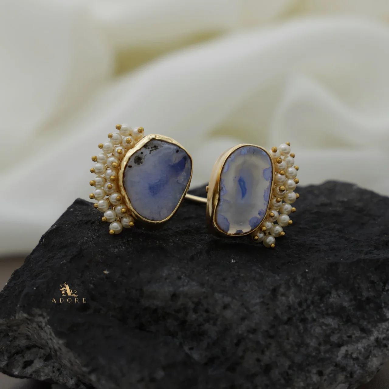 Heidi Agate Cluster Pearl Ring - Image 4