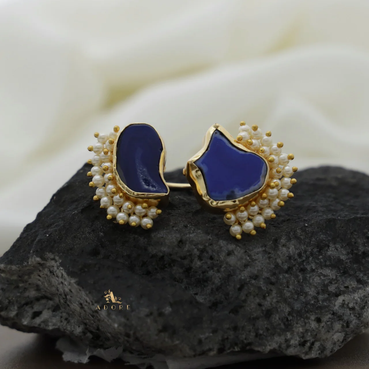 Heidi Agate Cluster Pearl Ring - Image 5