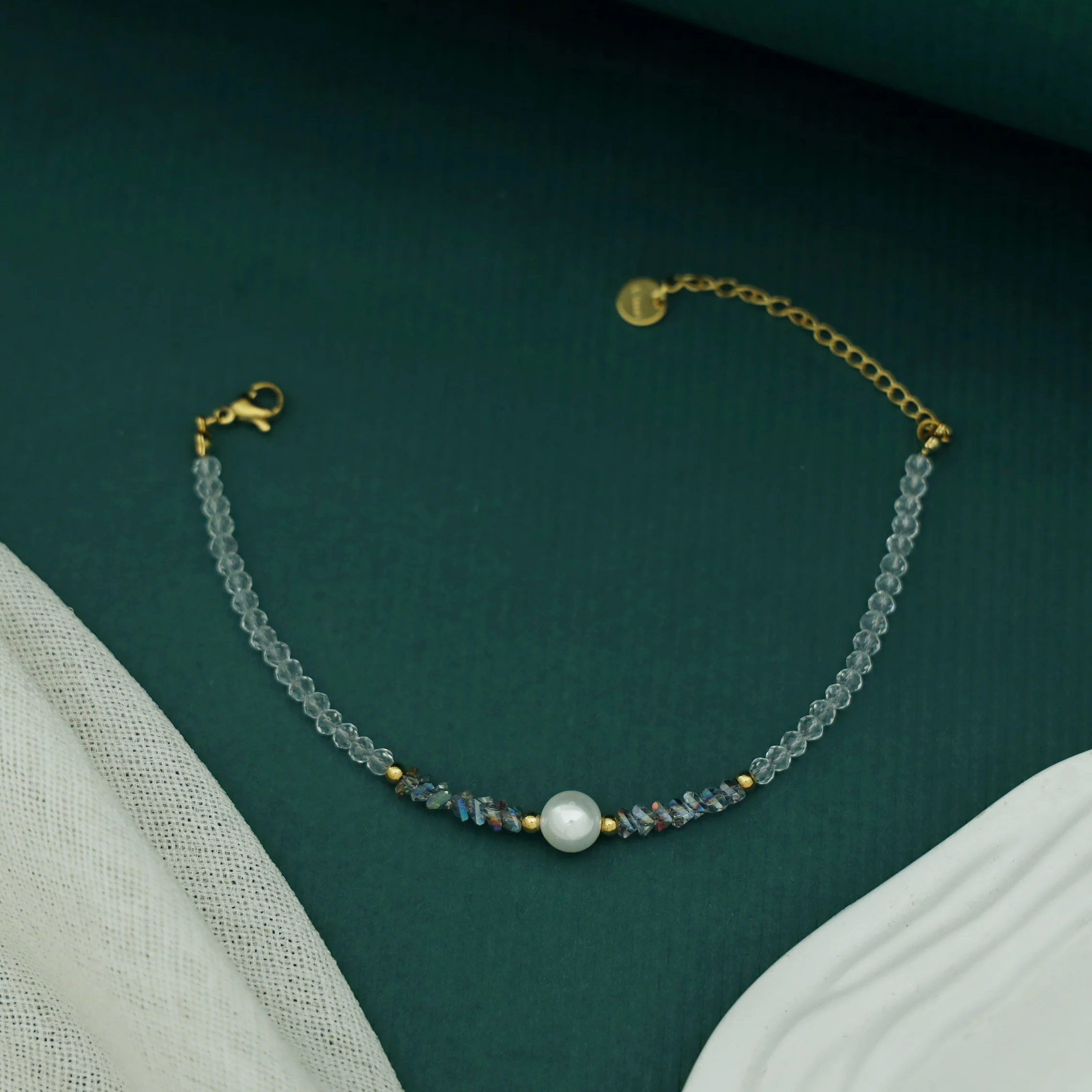 Helena Beaded Pearl Bracelet - Image 2