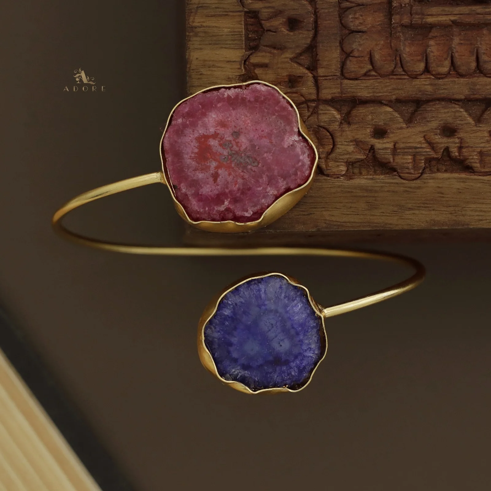 Hem Dual Solar Agate Bangle - Image 10