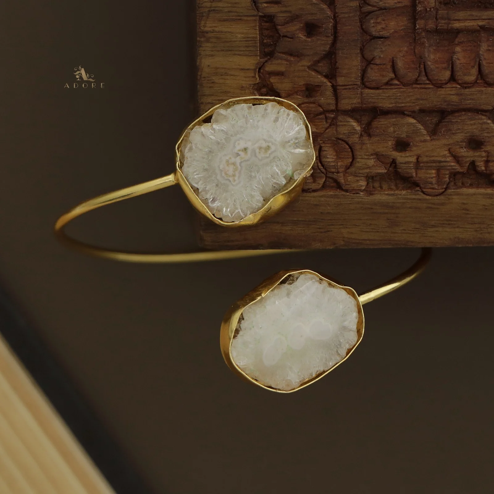 Hem Dual Solar Agate Bangle - Image 11
