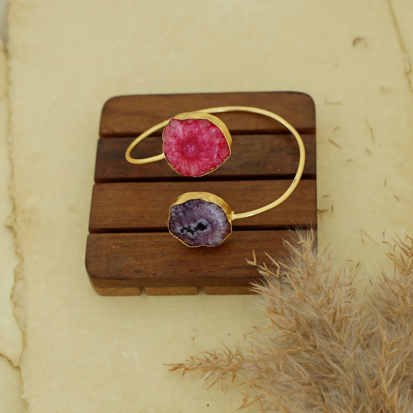Hem Dual Solar Agate Bangle - Image 14