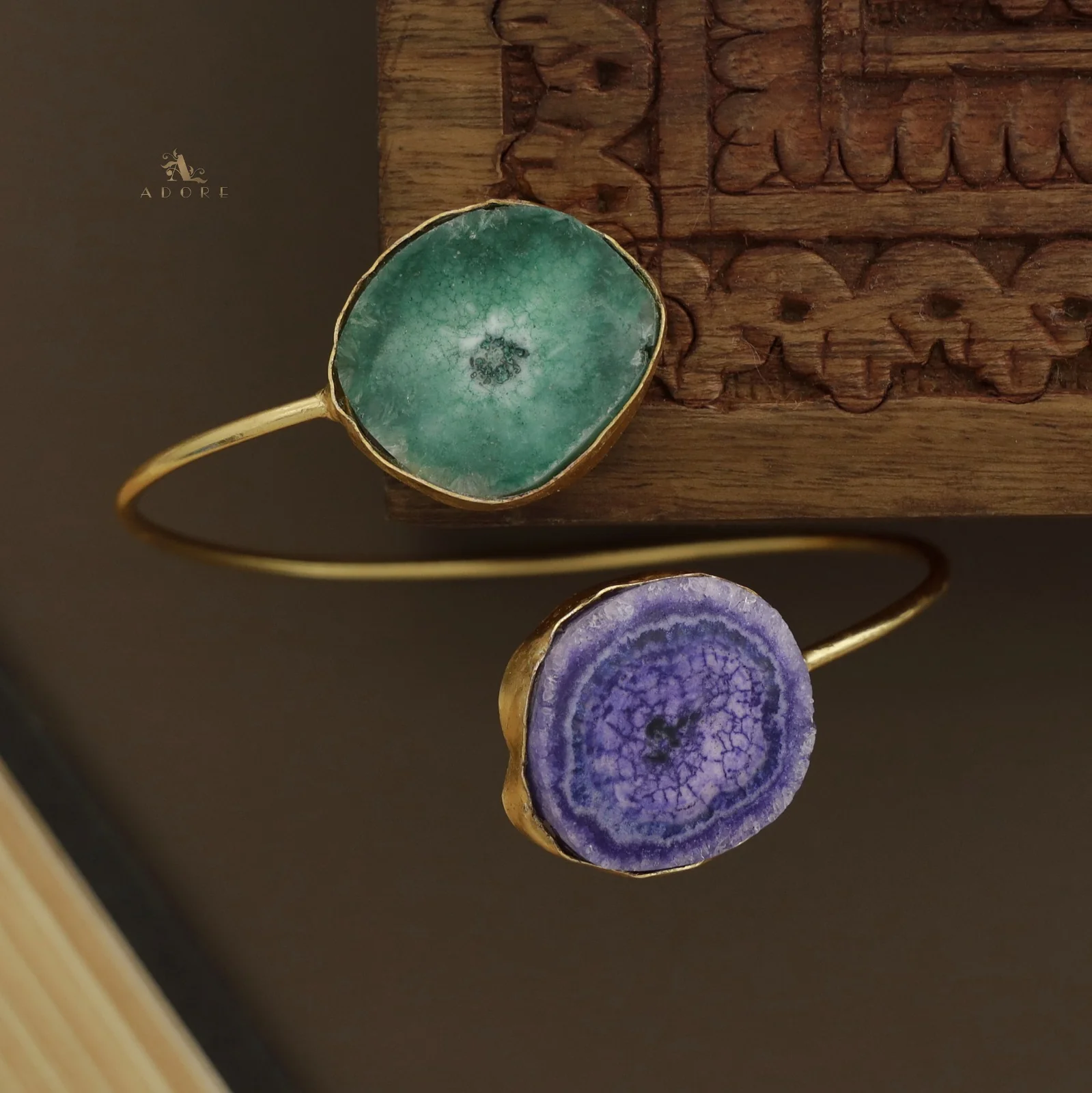 Hem Dual Solar Agate Bangle - Image 19