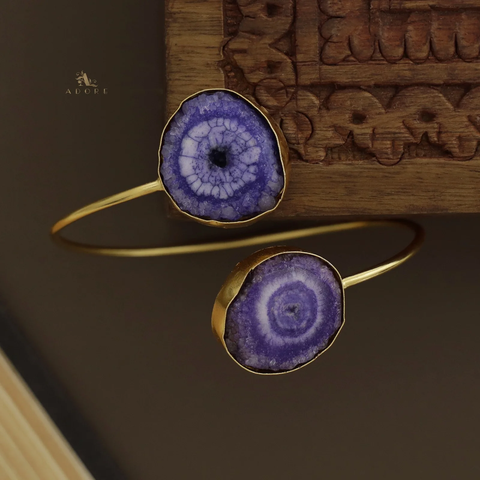 Hem Dual Solar Agate Bangle - Image 21