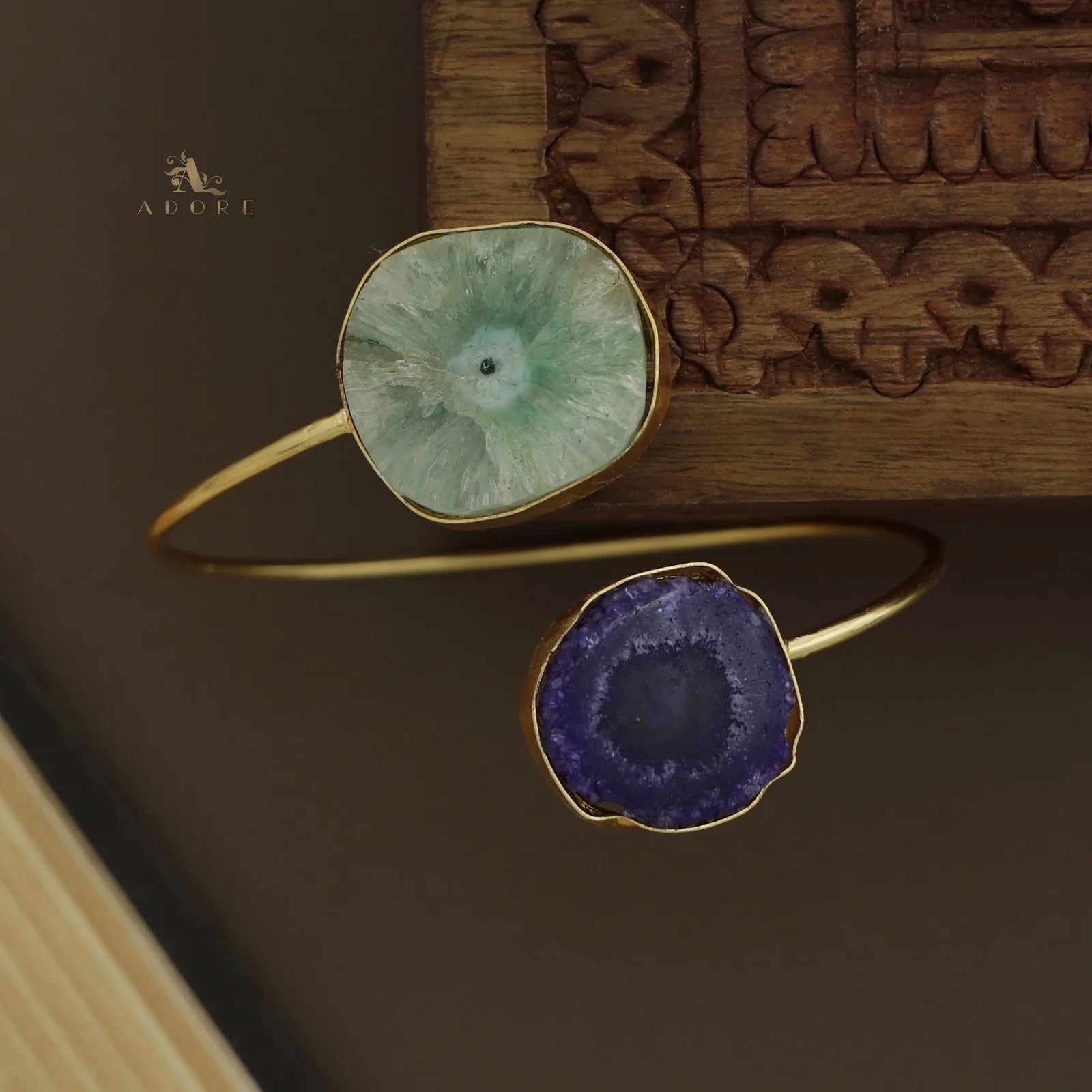Hem Dual Solar Agate Bangle - Image 23