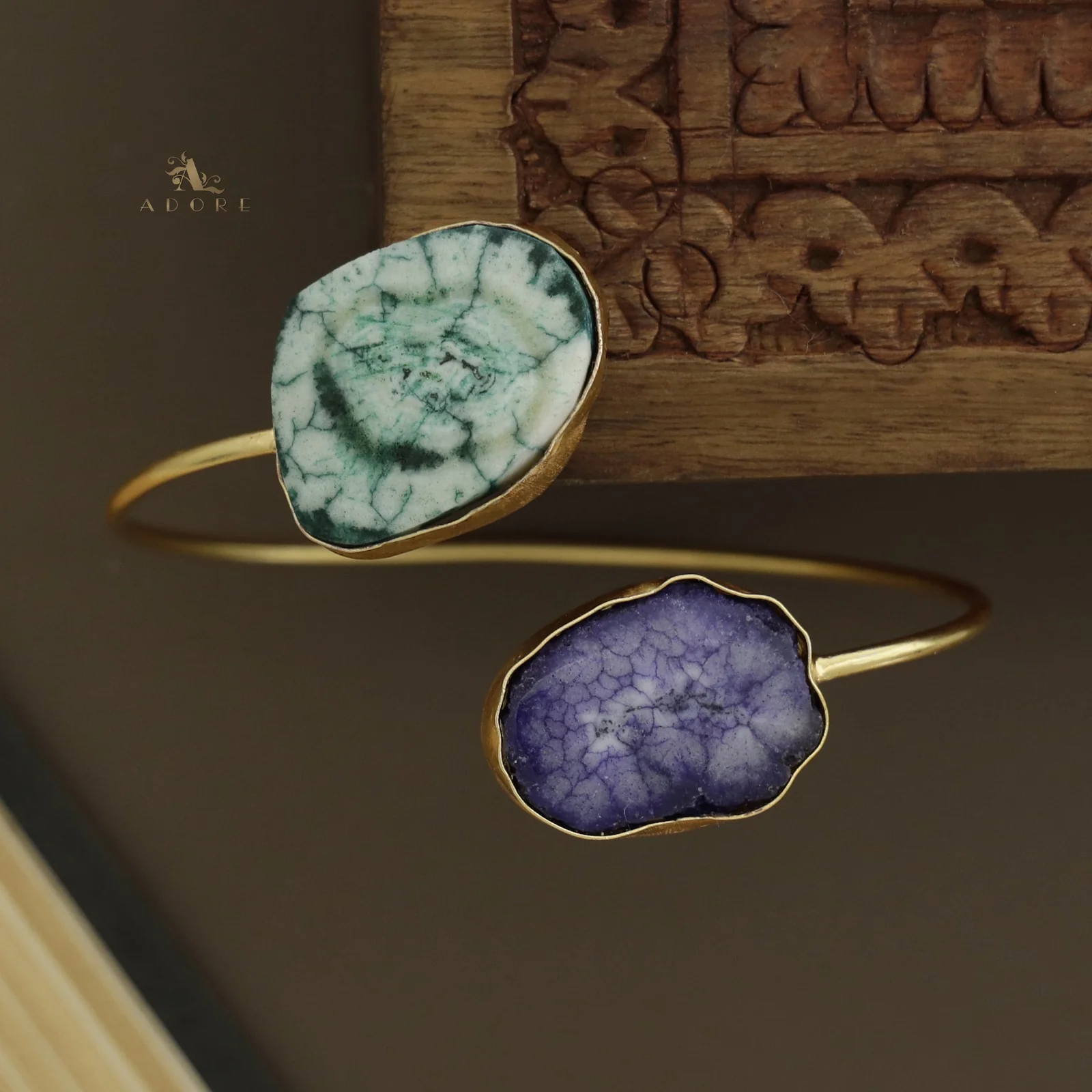 Hem Dual Solar Agate Bangle - Image 24