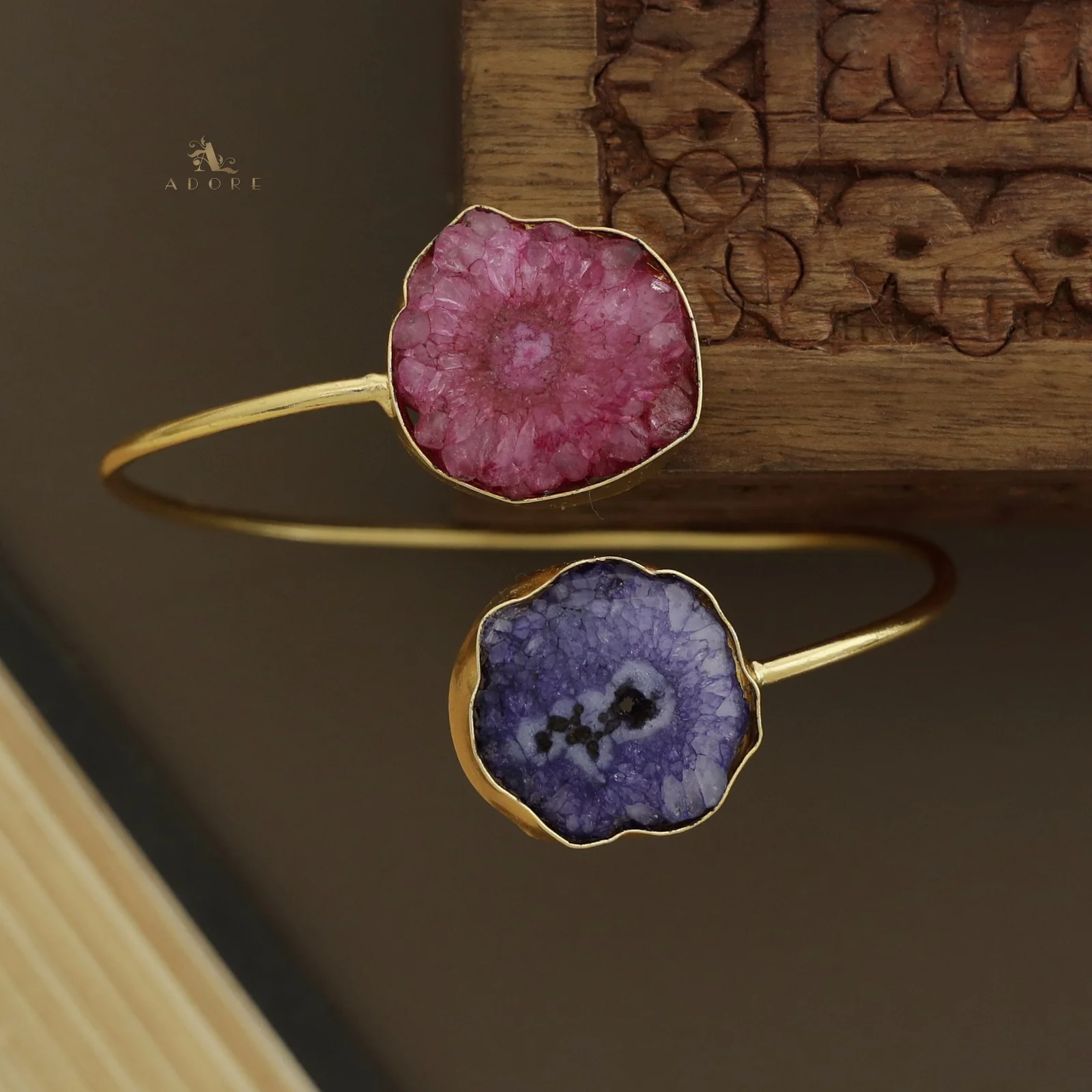 Hem Dual Solar Agate Bangle - Image 26
