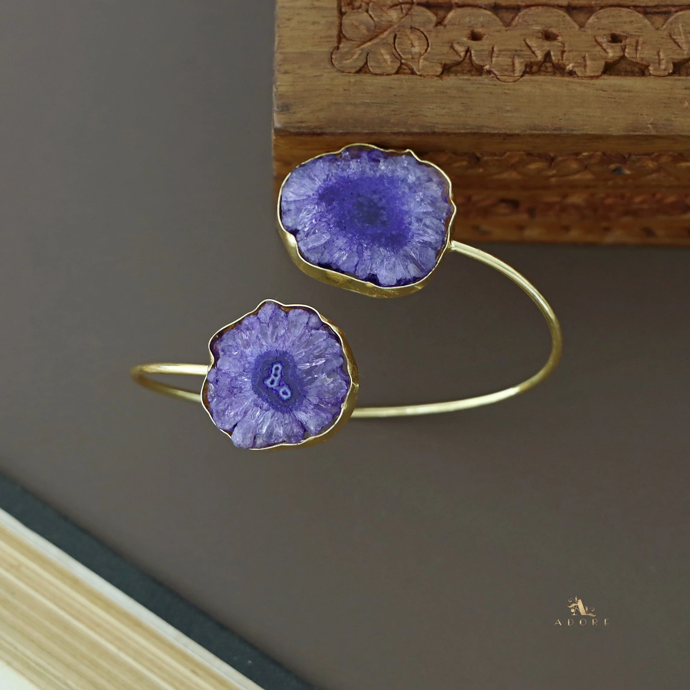 Hem Dual Solar Agate Bangle - Image 37