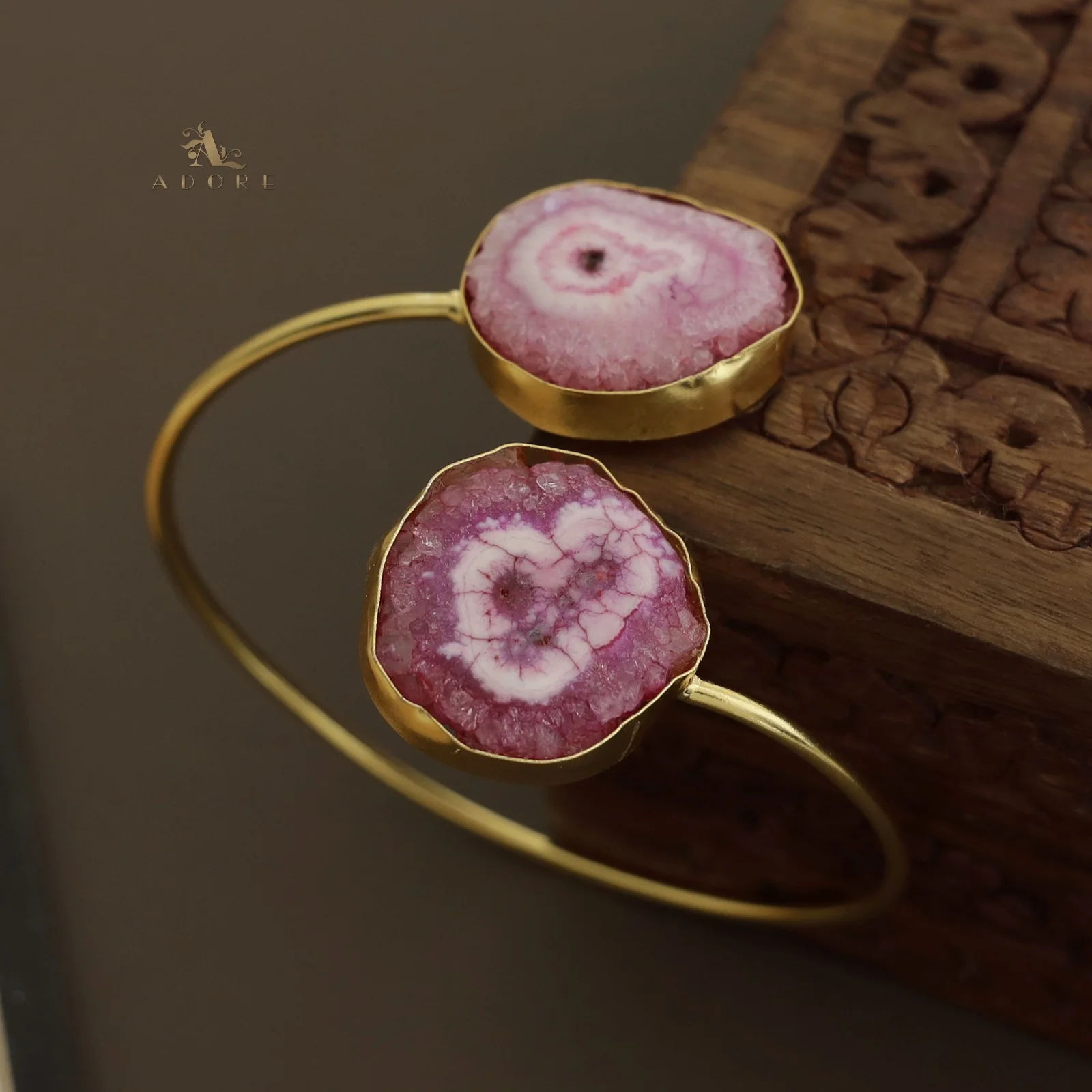 Hem Dual Solar Agate Bangle - Image 4