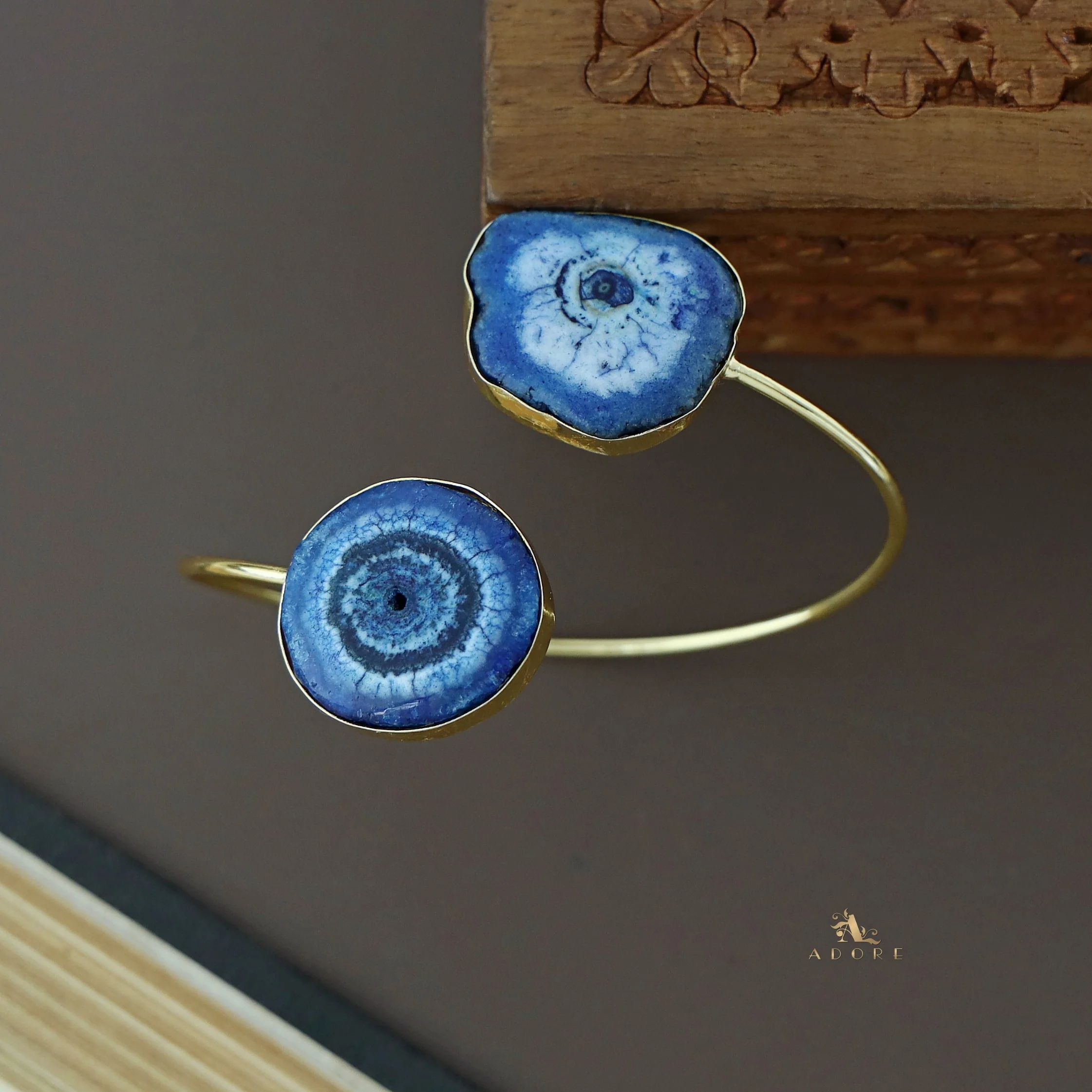 Hem Dual Solar Agate Bangle - Image 40