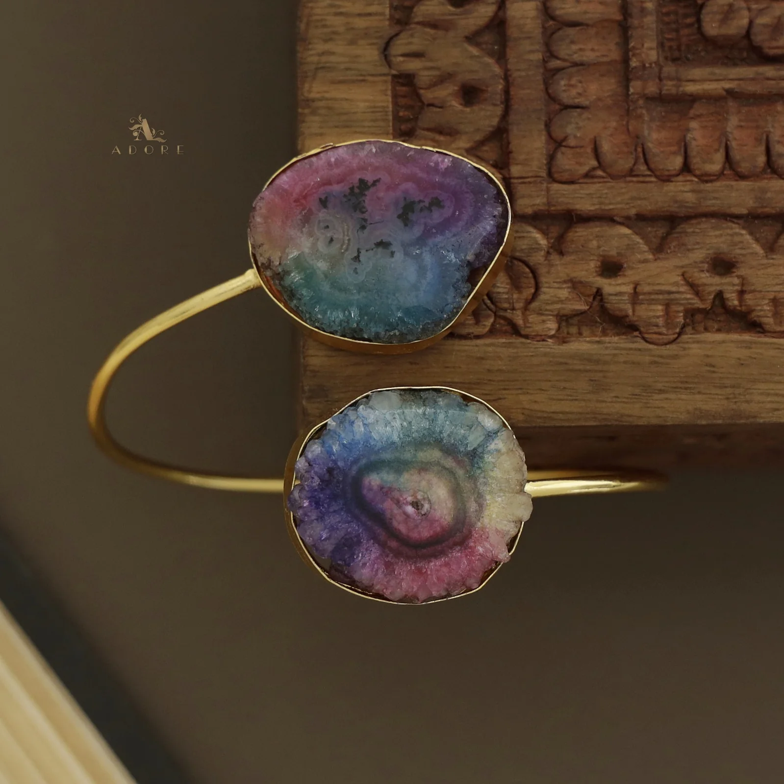 Hem Dual Solar Agate Bangle - Image 41