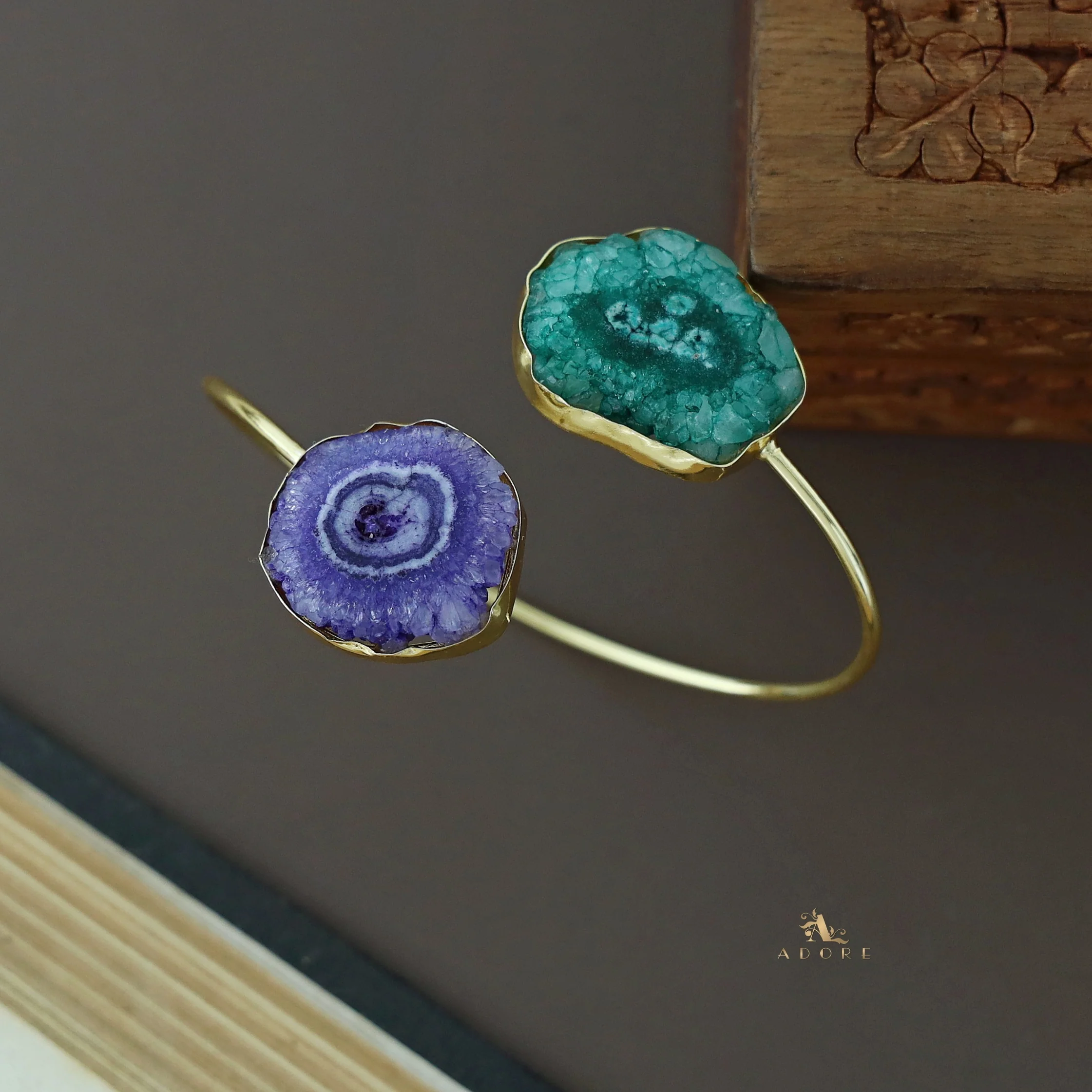 Hem Dual Solar Agate Bangle - Image 42