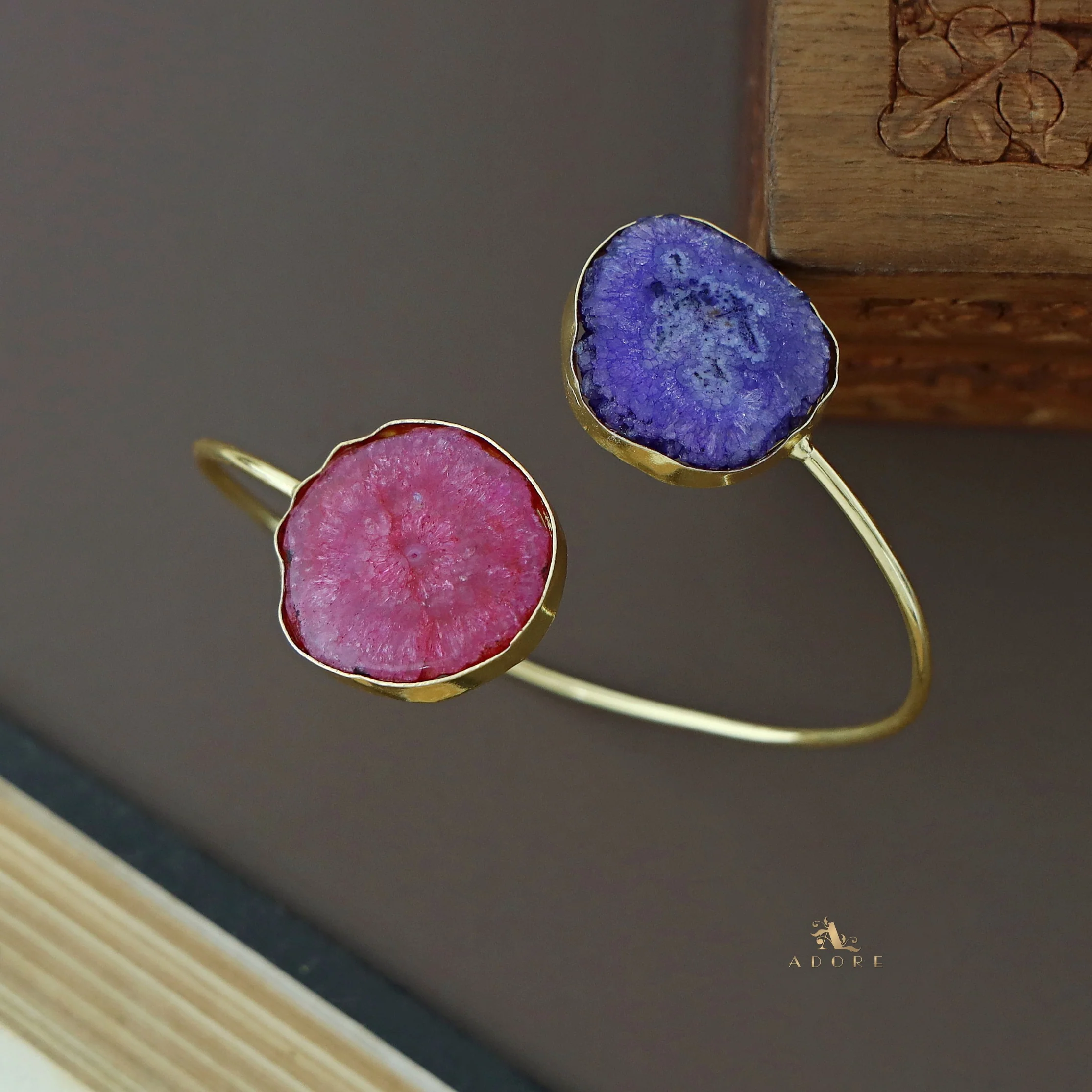 Hem Dual Solar Agate Bangle - Image 43
