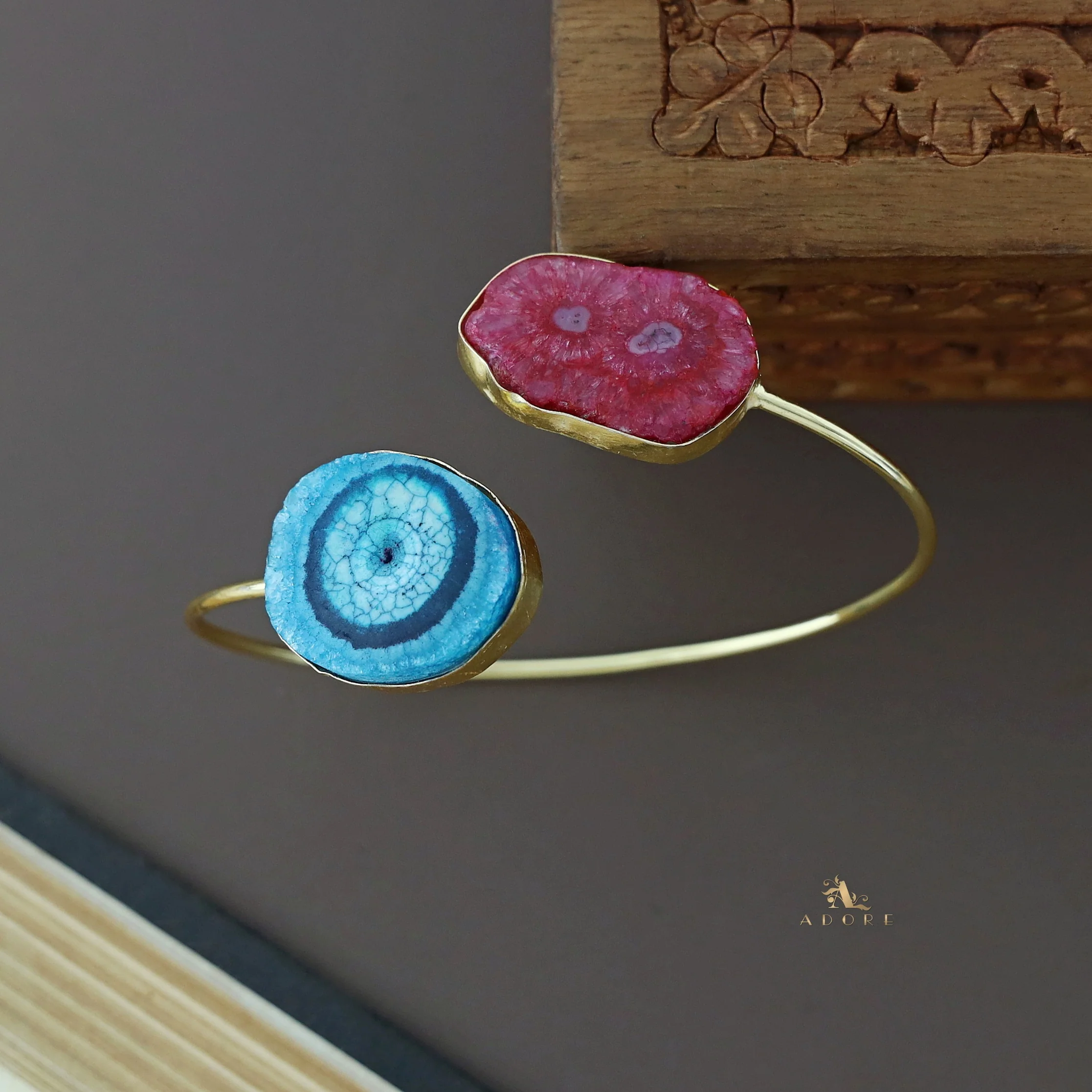 Hem Dual Solar Agate Bangle - Image 45