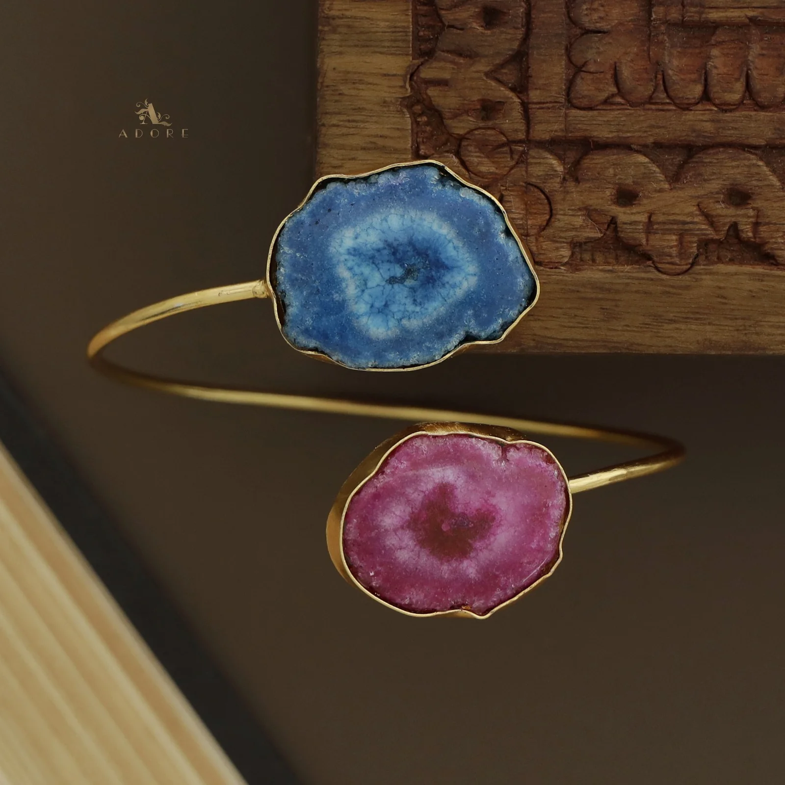 Hem Dual Solar Agate Bangle - Image 5