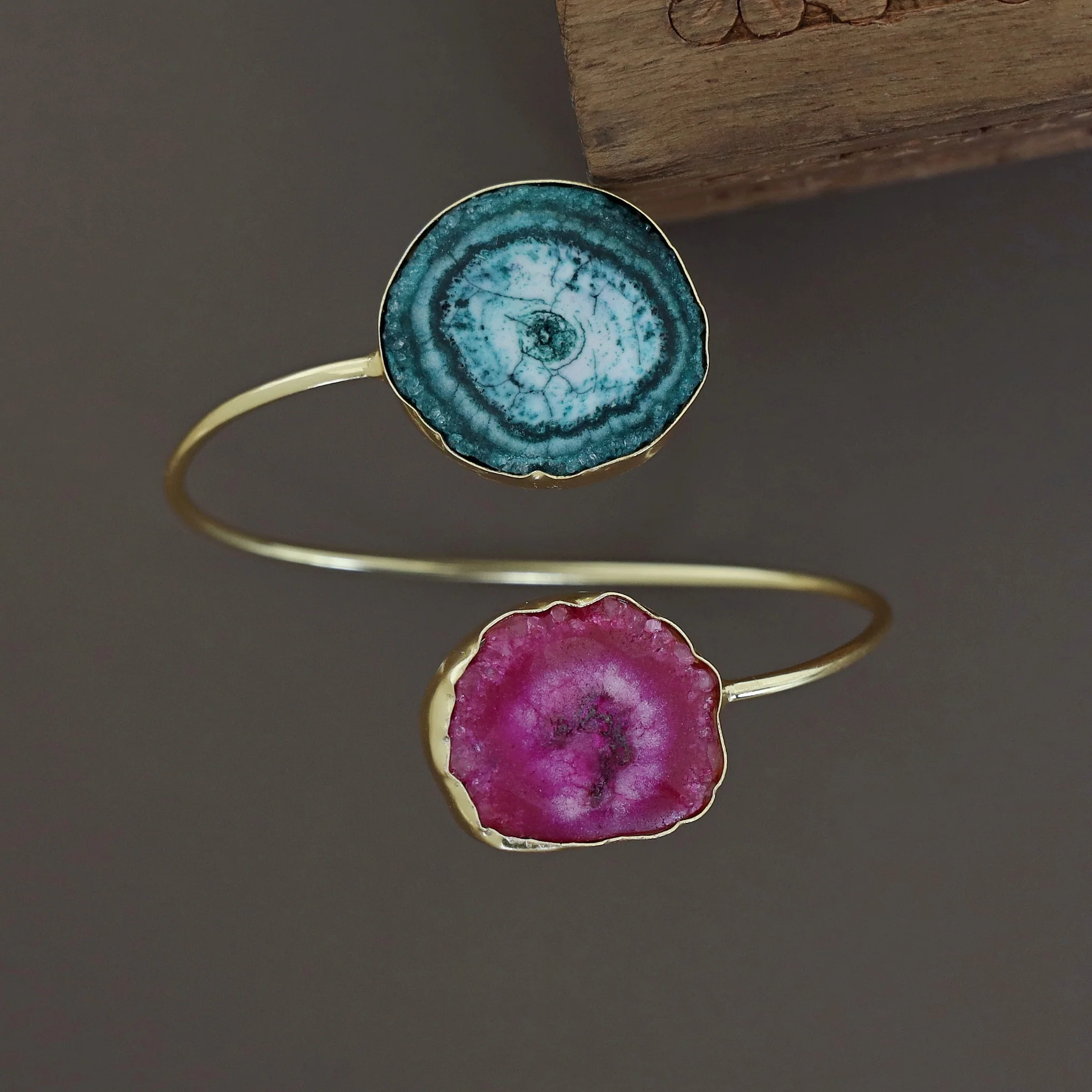 Hem Dual Solar Agate Bangle - Image 53
