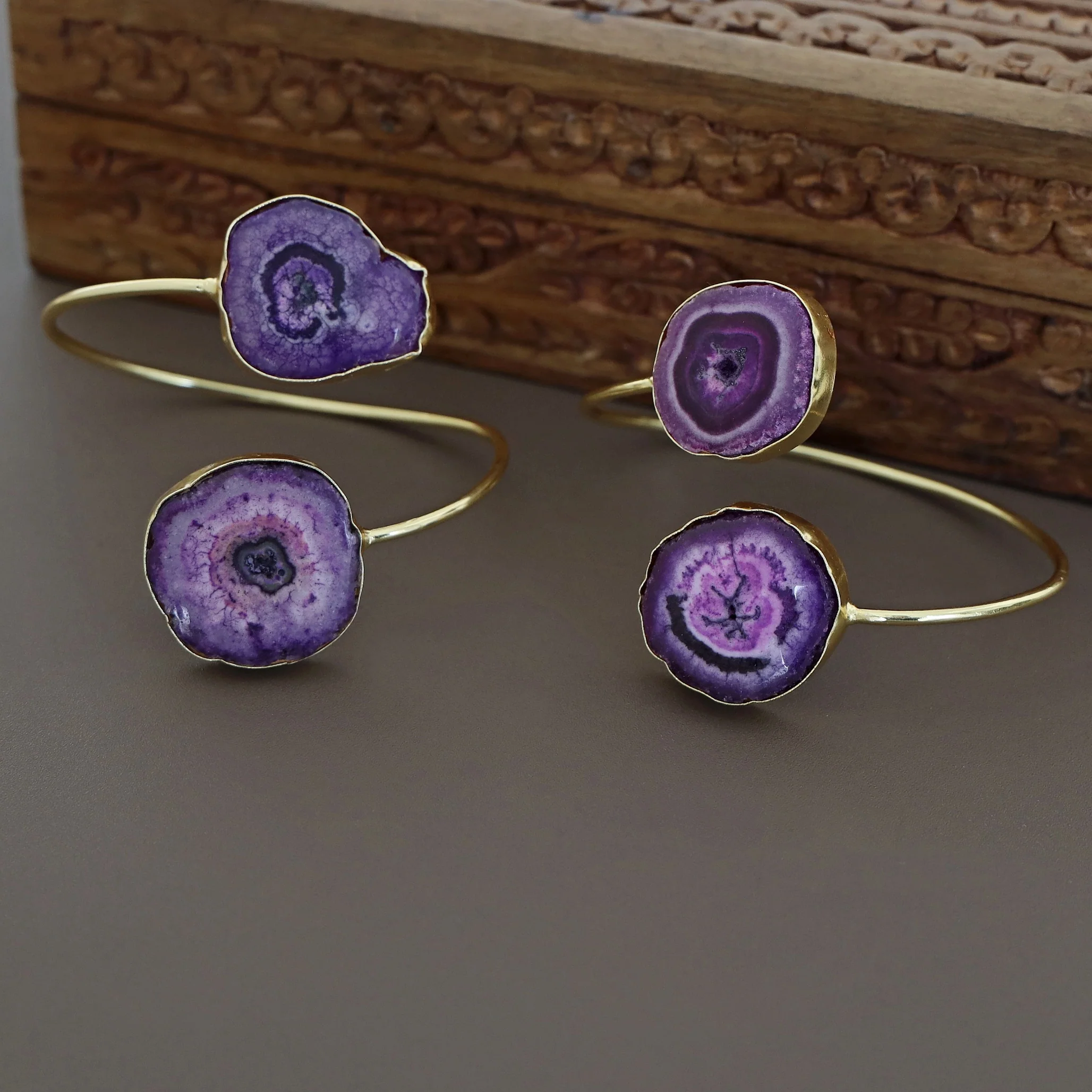 Hem Dual Solar Agate Bangle - Image 57