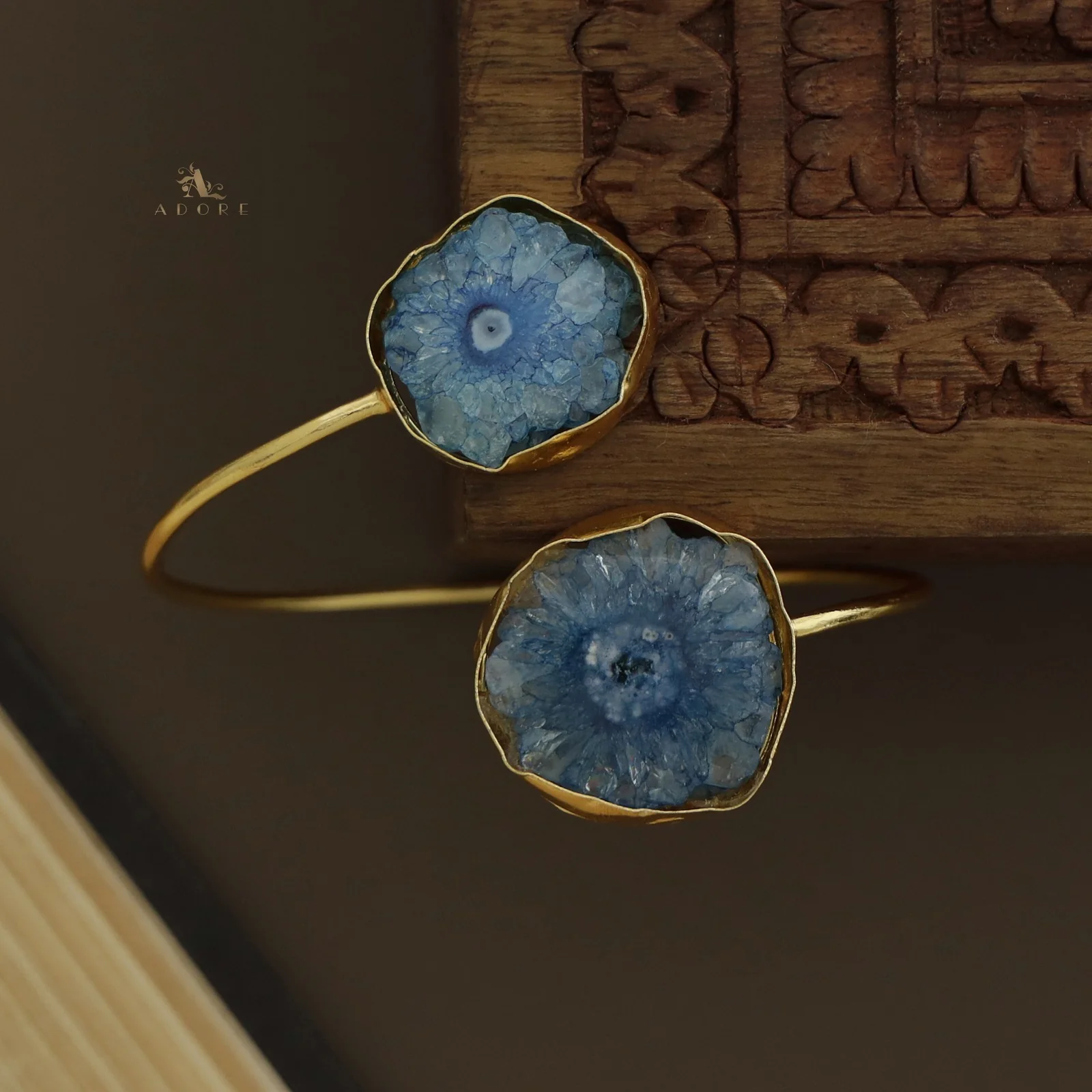 Hem Dual Solar Agate Bangle - Image 7
