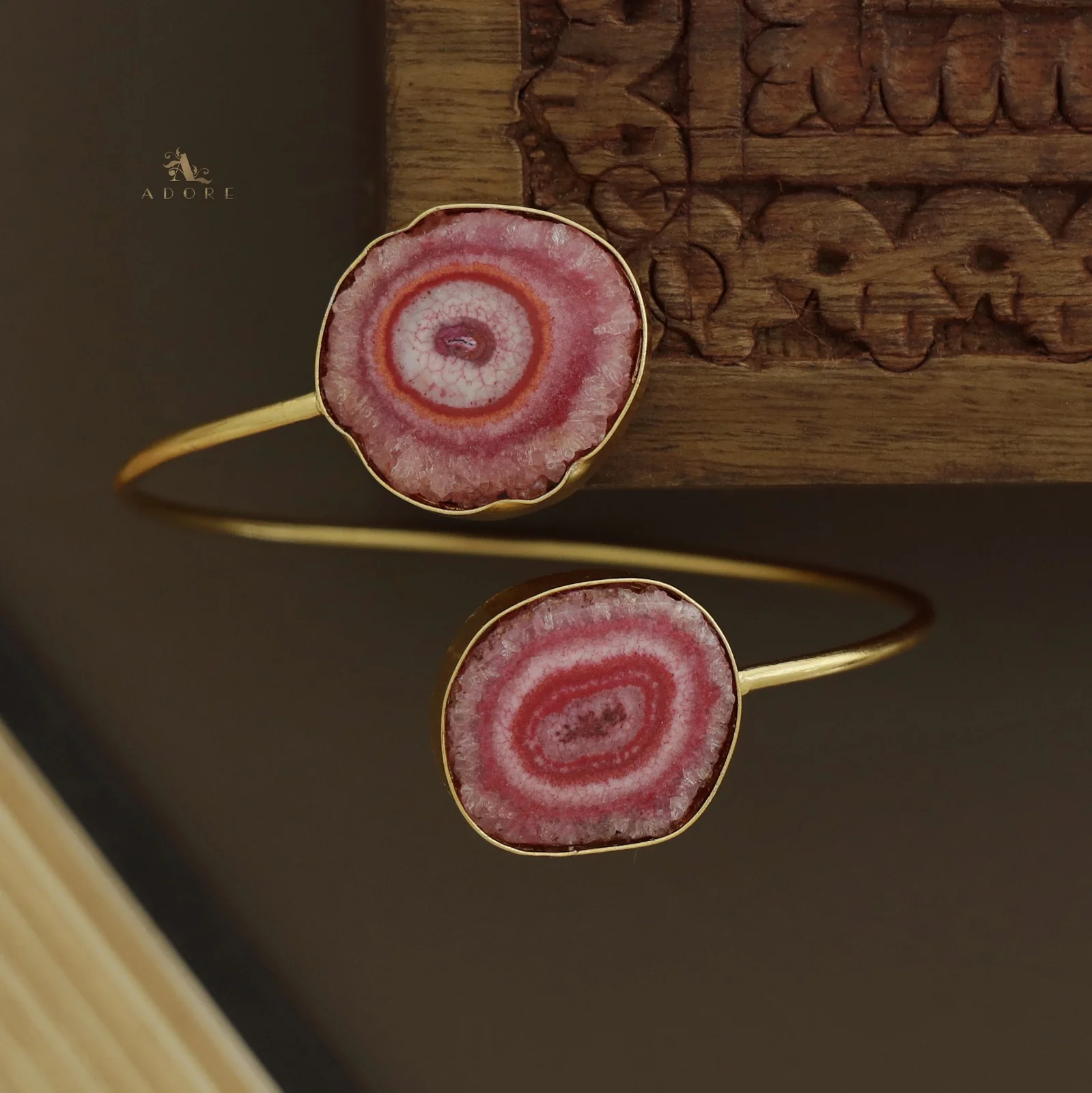 Hem Dual Solar Agate Bangle - Image 8