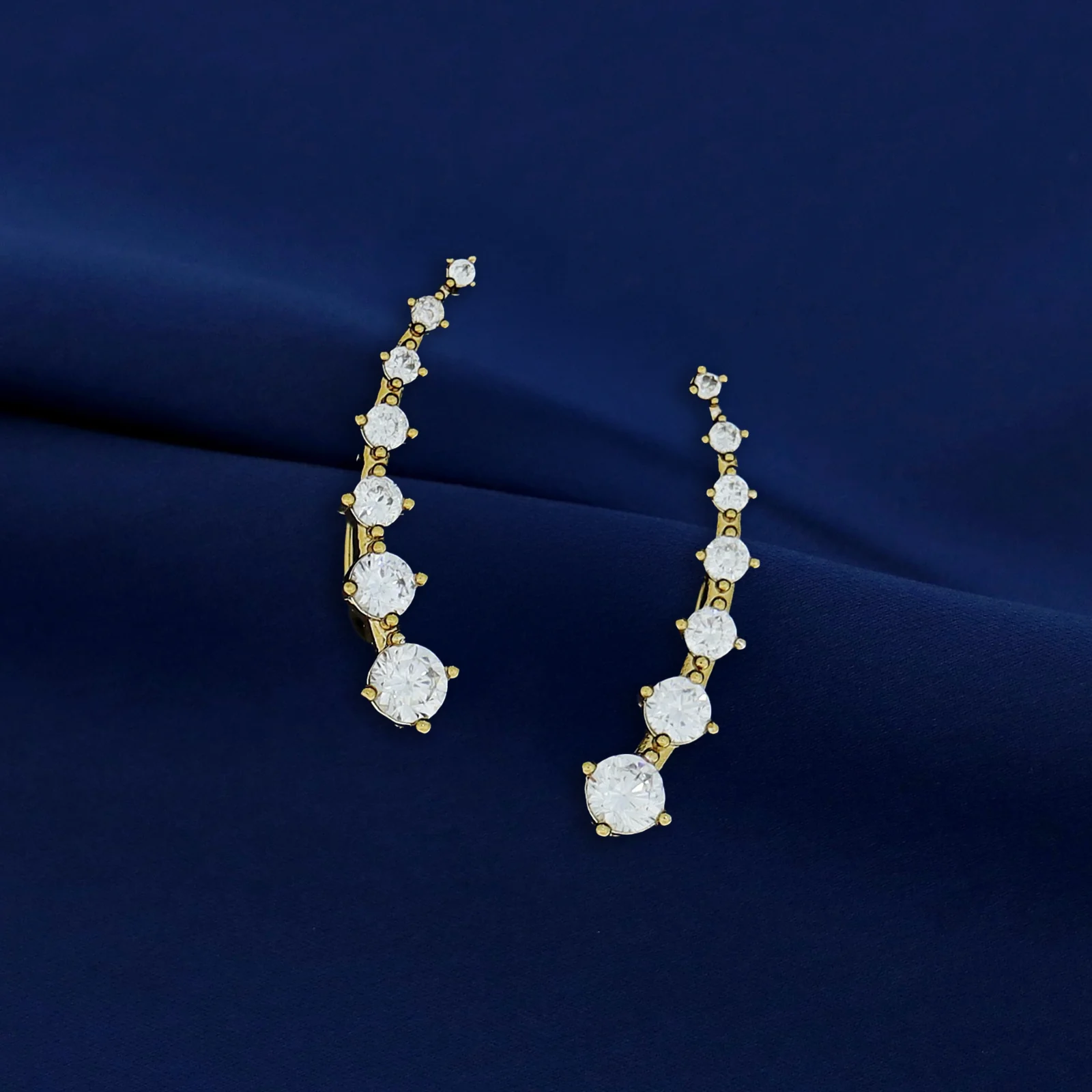 Himadri Golden Flower Ear-Cuff (Set of 2) - Image 11