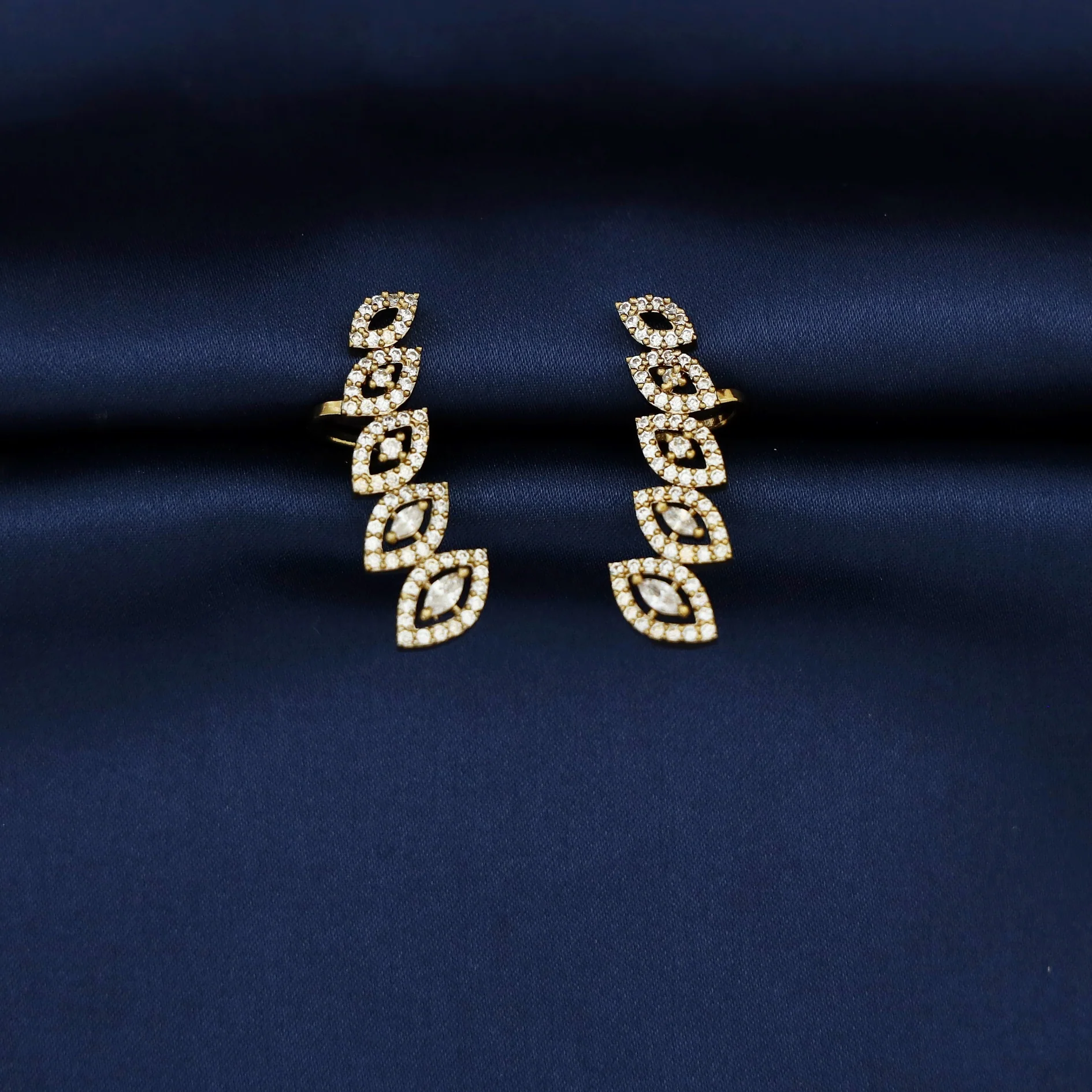 Himadri Golden Flower Ear-Cuff (Set of 2) - Image 19