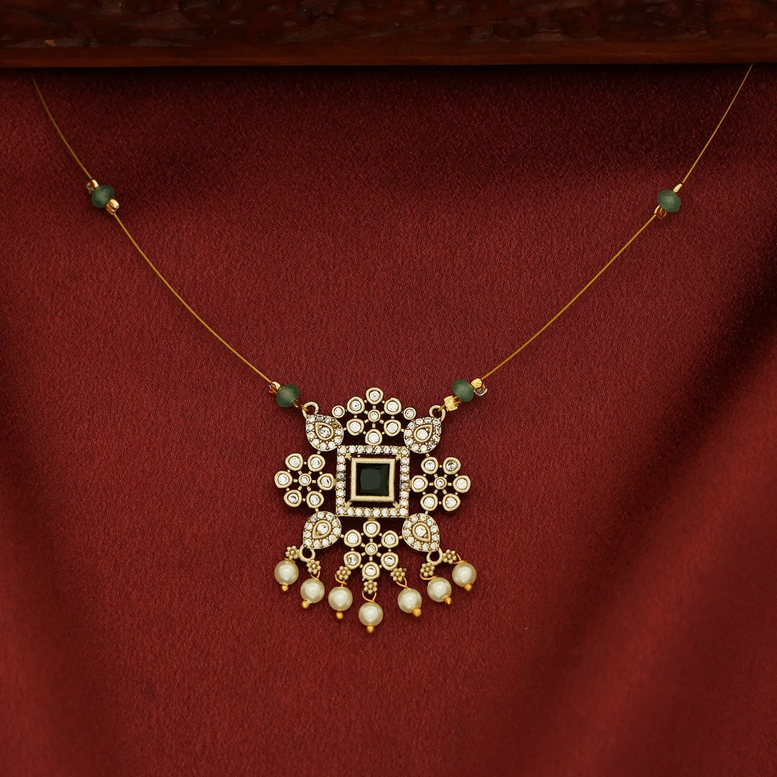 Himaja AD Stone Beaded String Neckpiece - Image 2