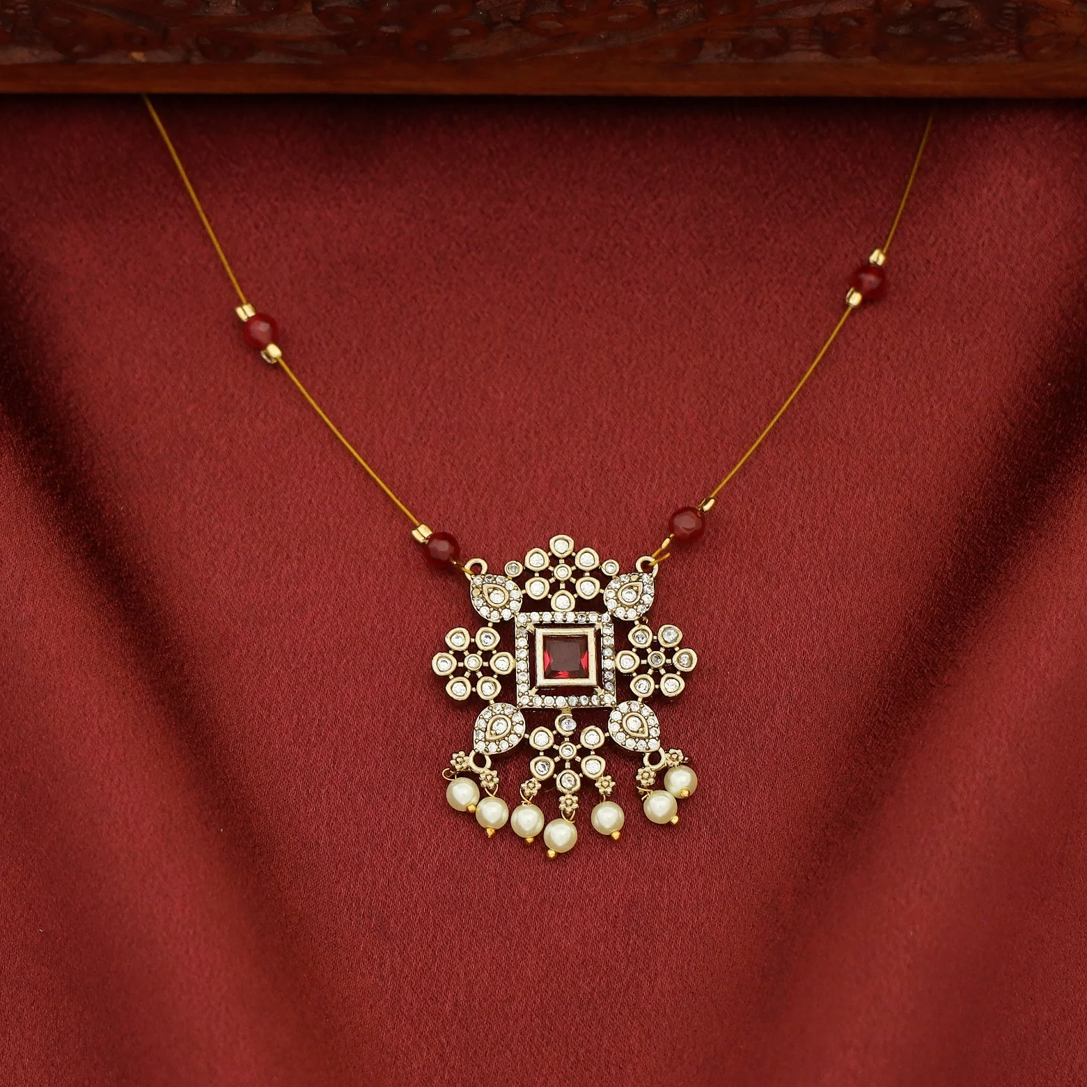 Himaja AD Stone Beaded String Neckpiece - Image 3