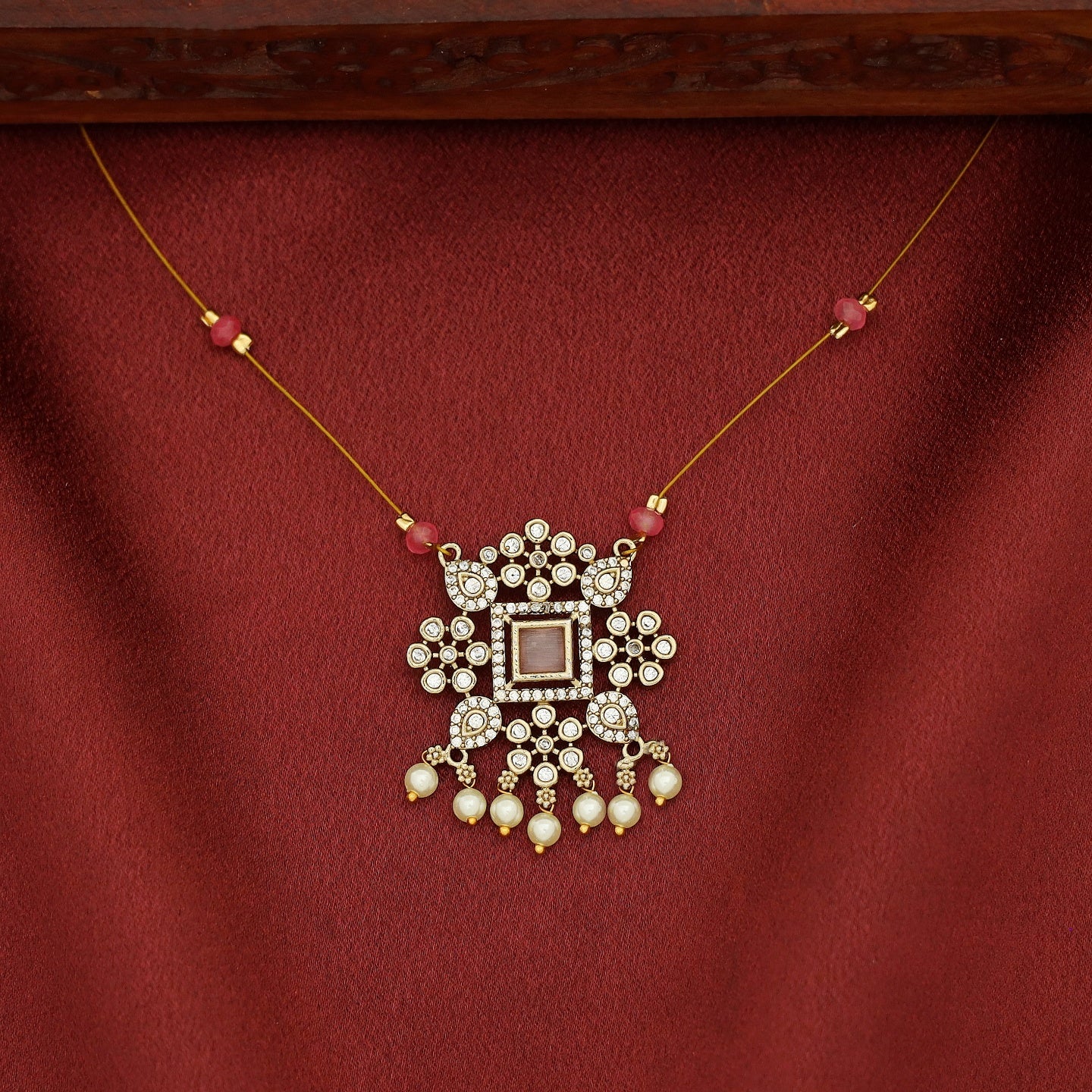 Himaja AD Stone Beaded String Neckpiece - Image 4
