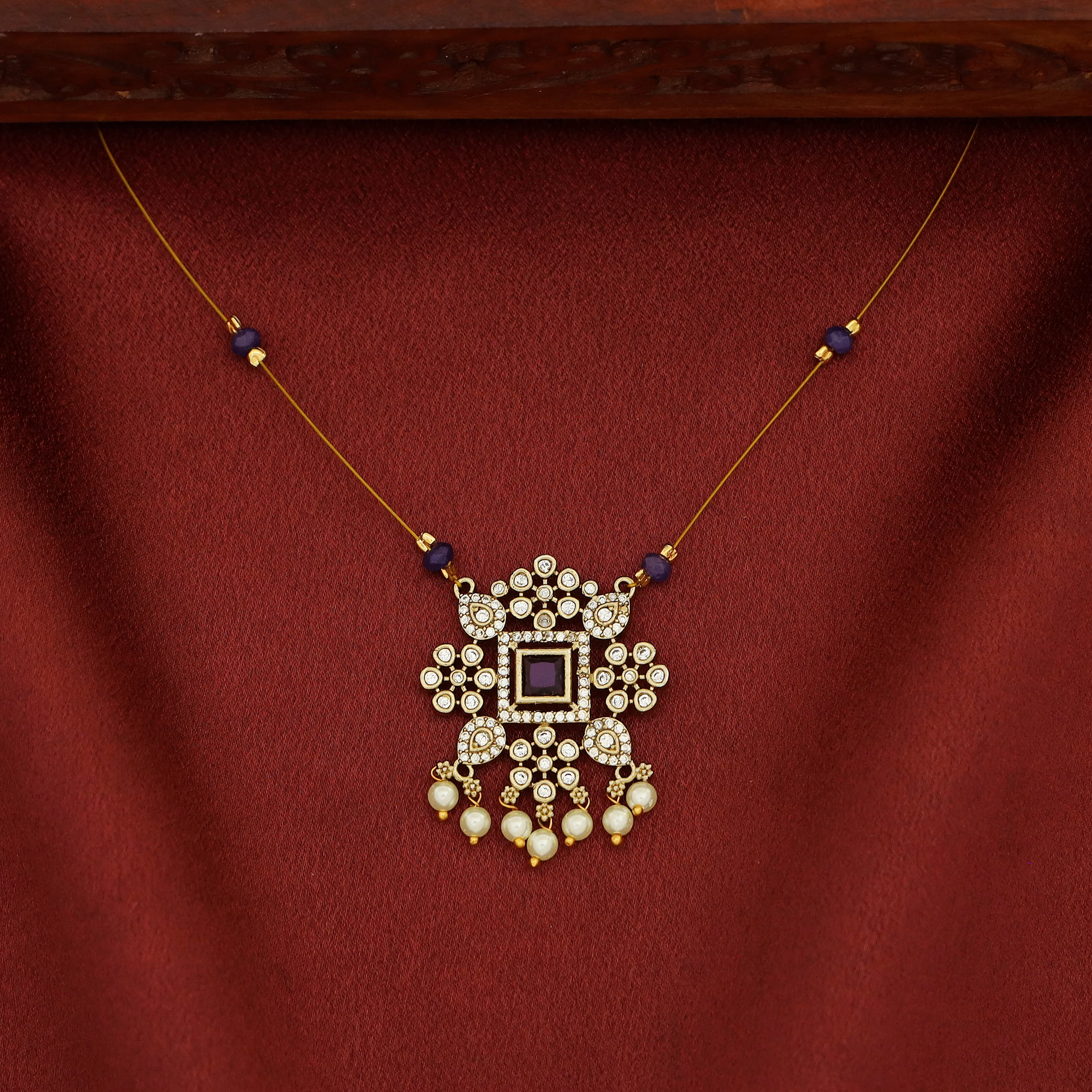 Himaja AD Stone Beaded String Neckpiece - Image 6
