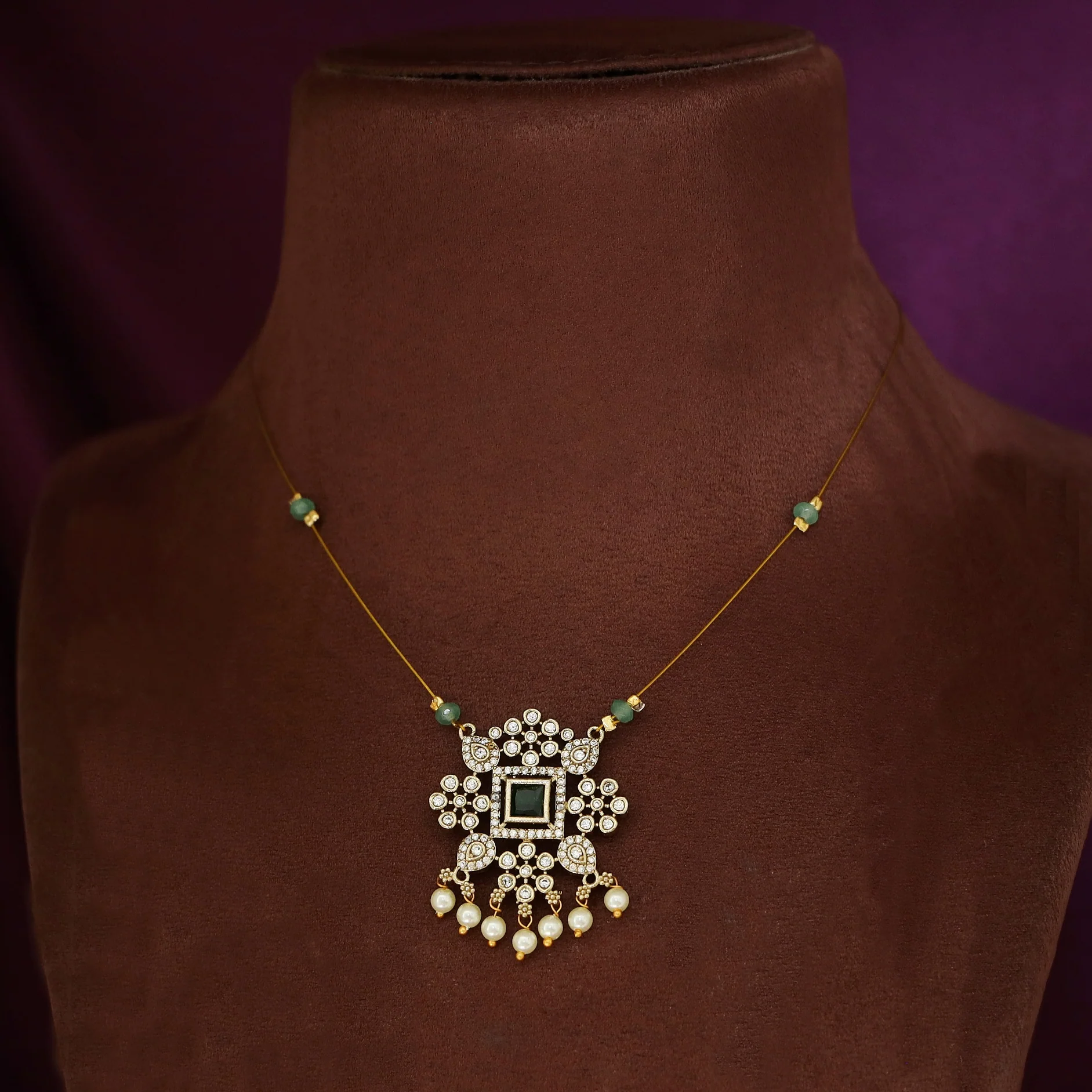 Himaja AD Stone Beaded String Neckpiece - Image 7