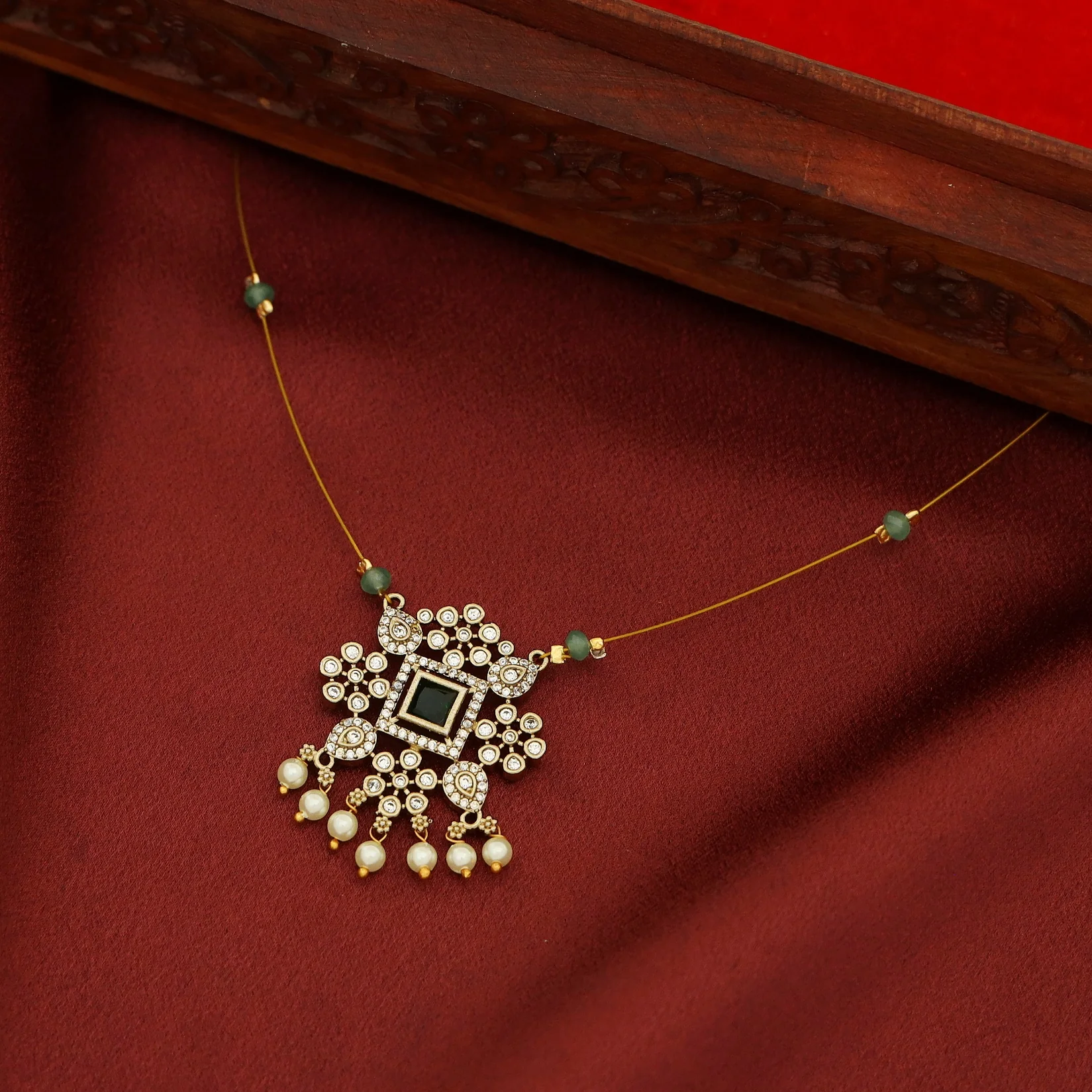 Himaja AD Stone Beaded String Neckpiece - Image 8