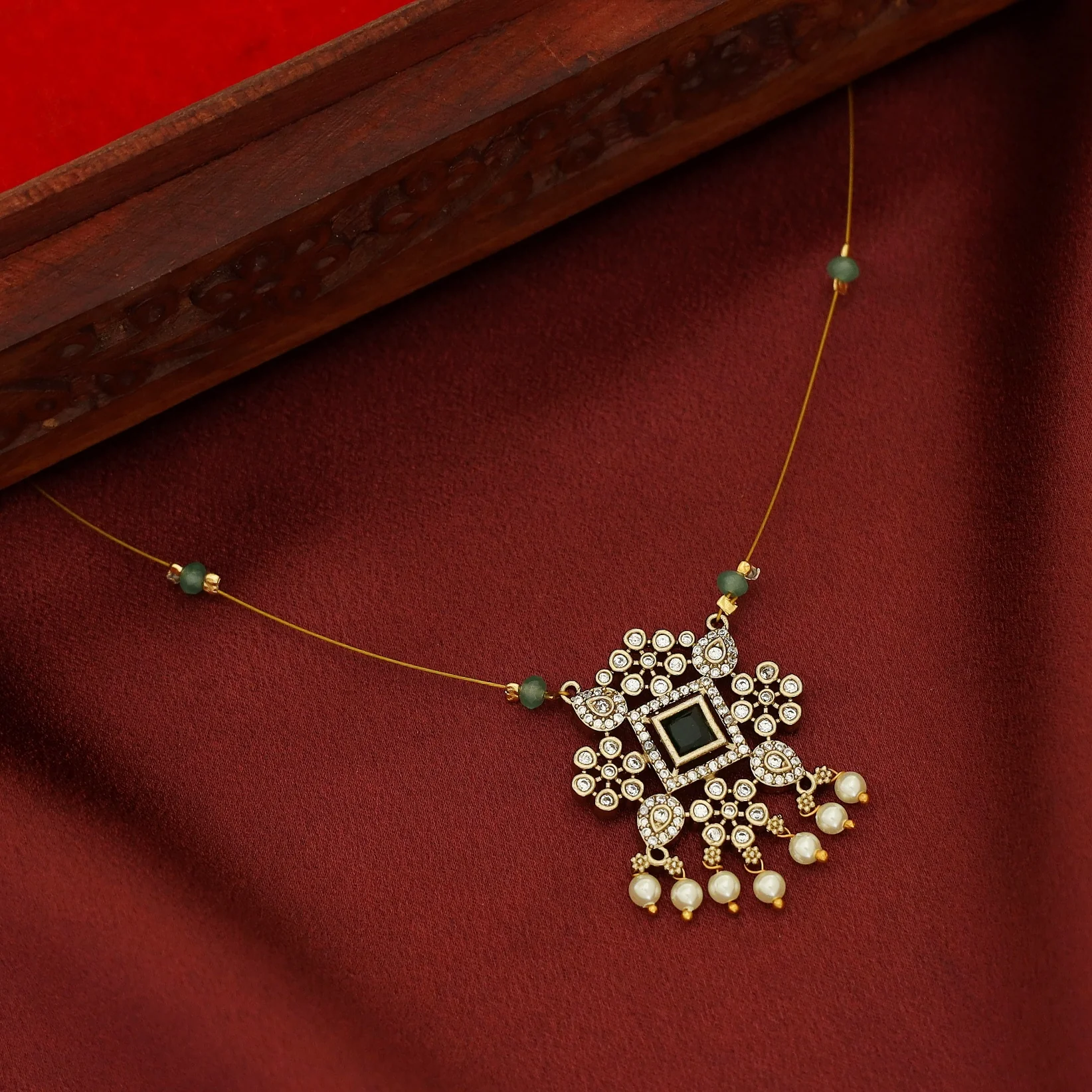 Himaja AD Stone Beaded String Neckpiece - Image 9