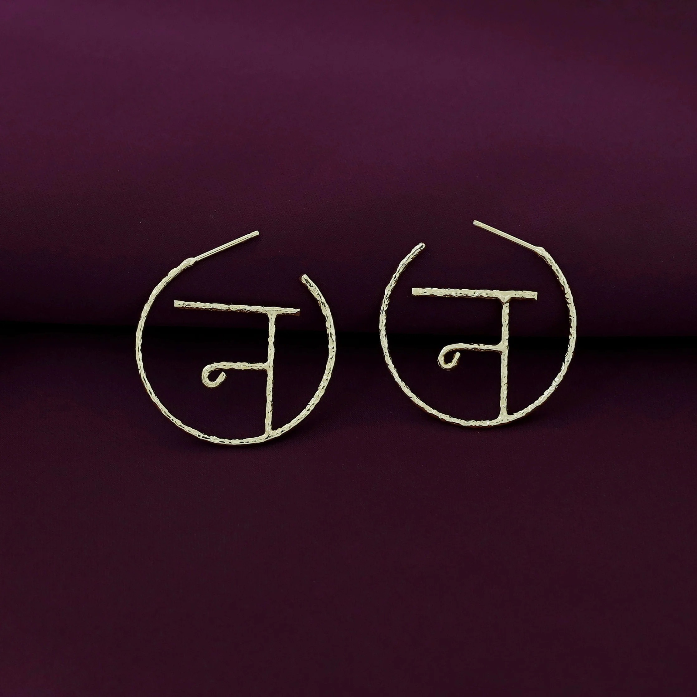 Hindi Varnamala Hoop Earring - Image 2