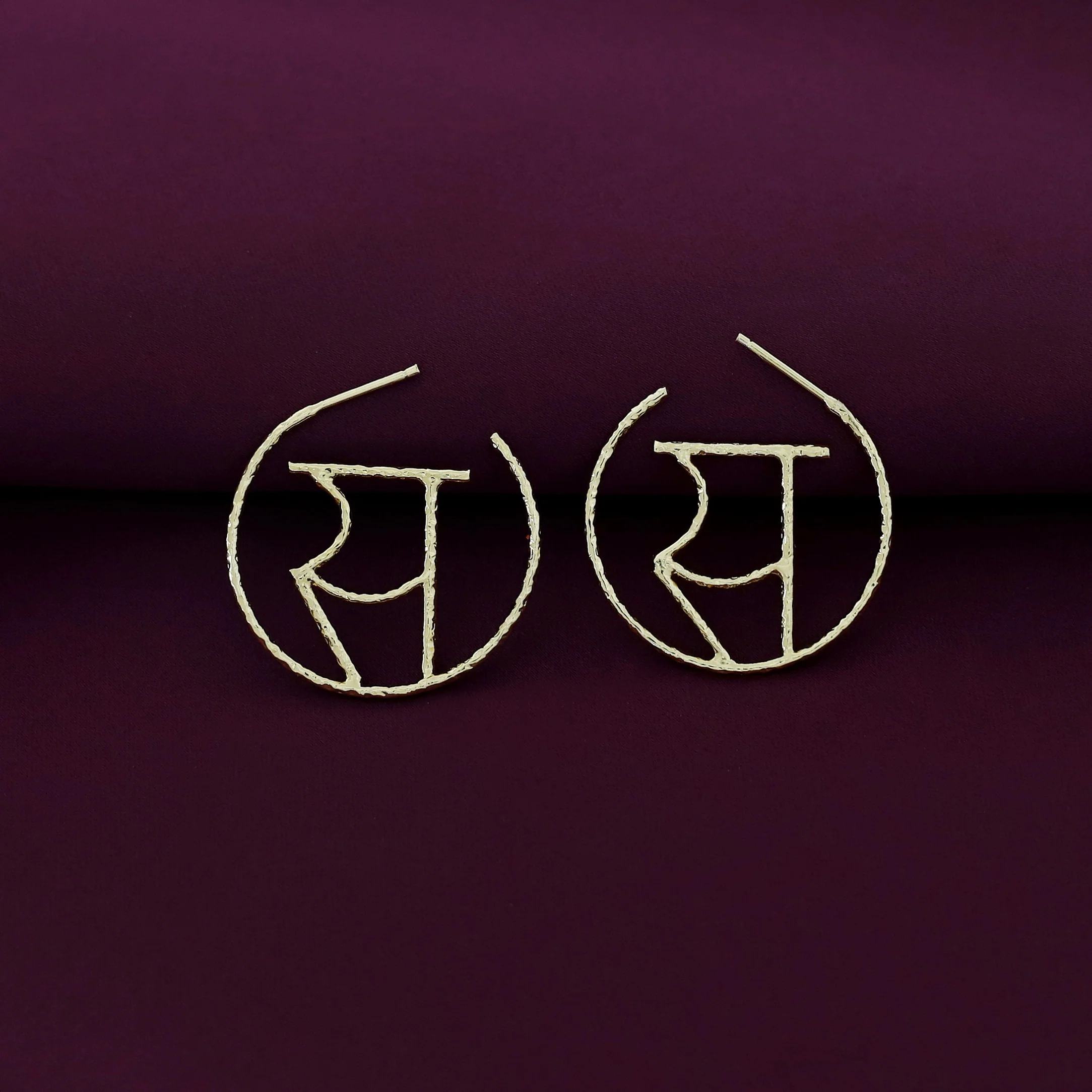 Hindi Varnamala Hoop Earring - Image 3