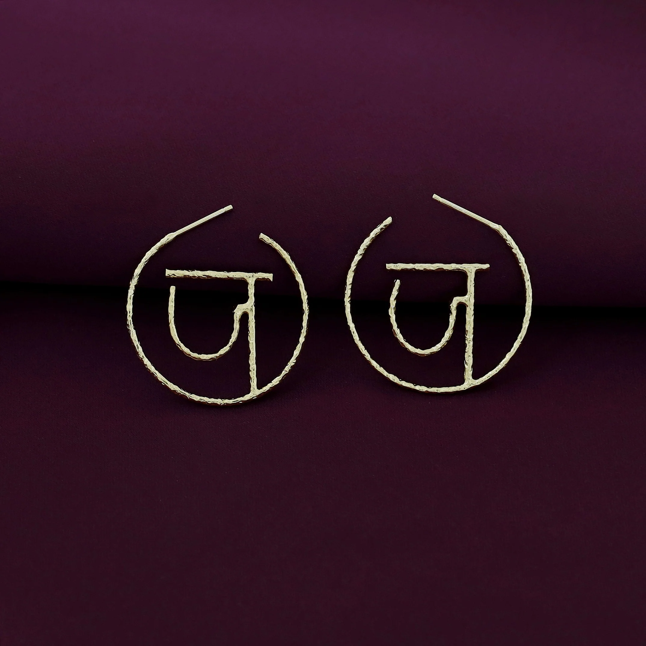 Hindi Varnamala Hoop Earring - Image 4