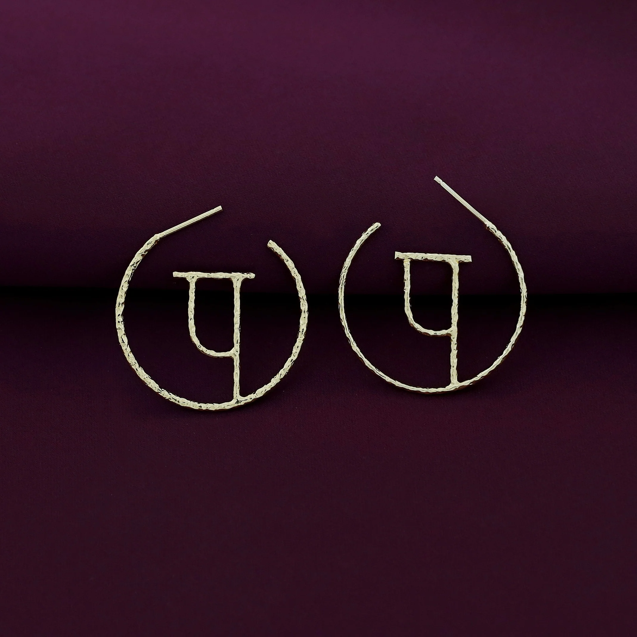 Hindi Varnamala Hoop Earring - Image 5