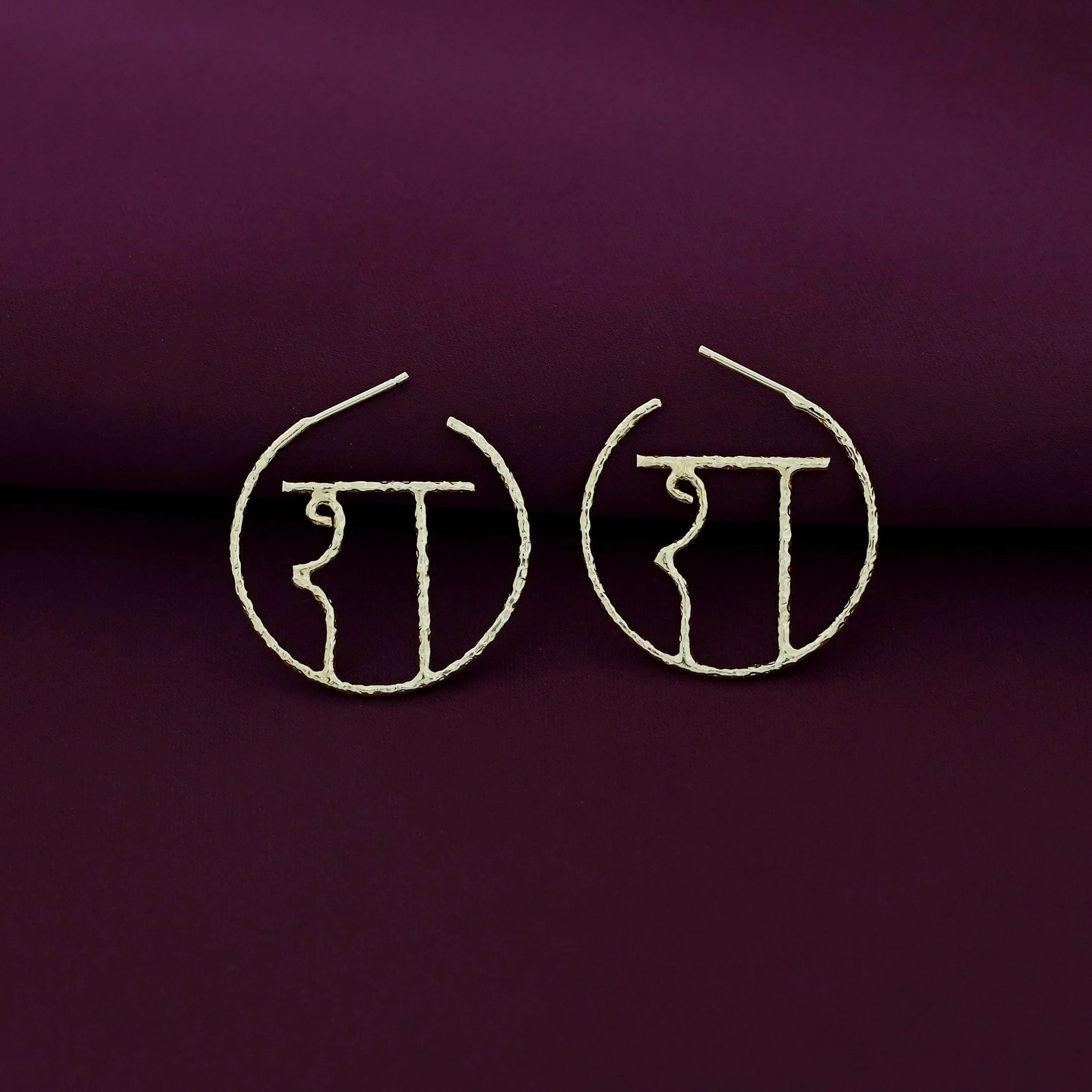 Hindi Varnamala Hoop Earring - Image 6