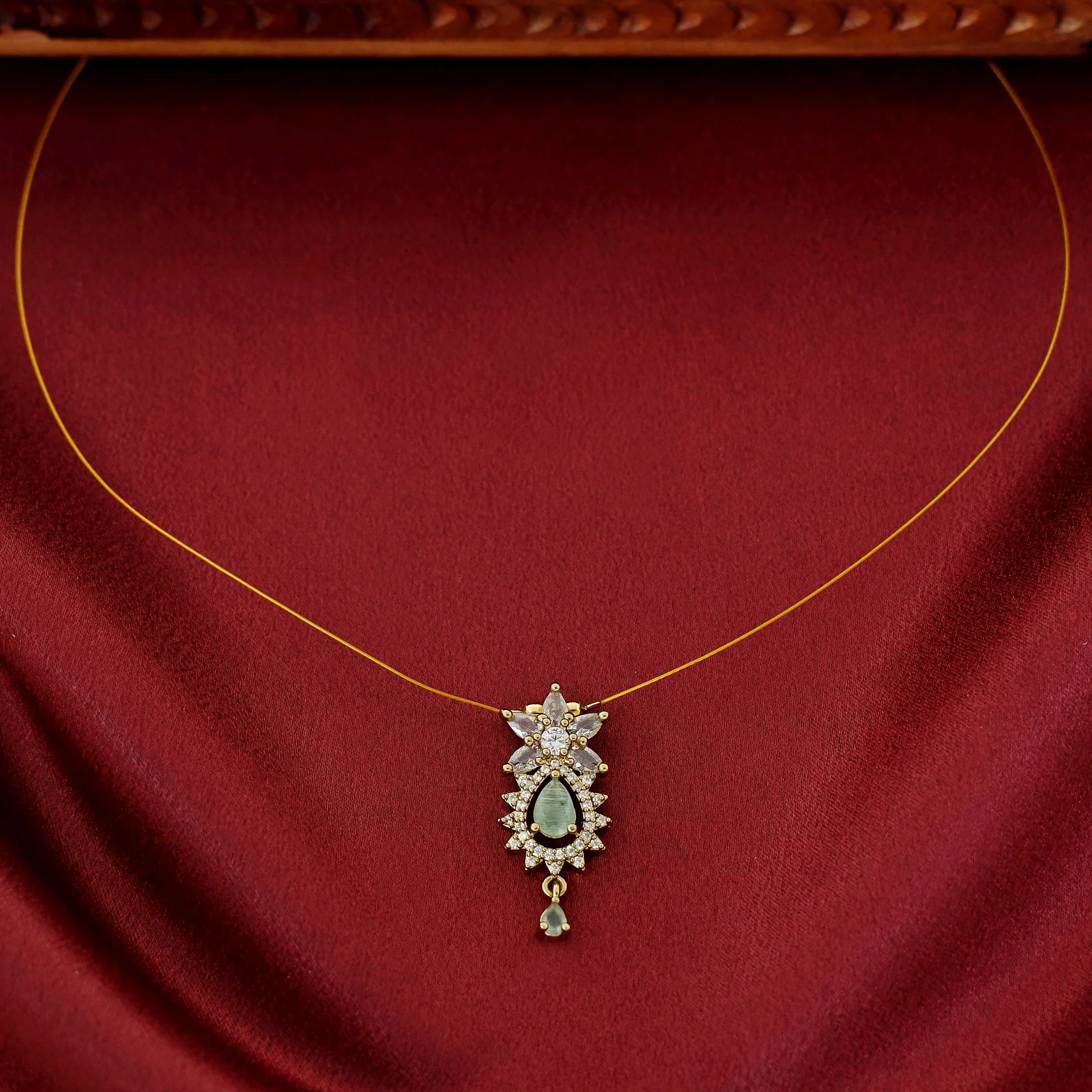 Hritika Floral AD Stone String Neckpiece - Image 3