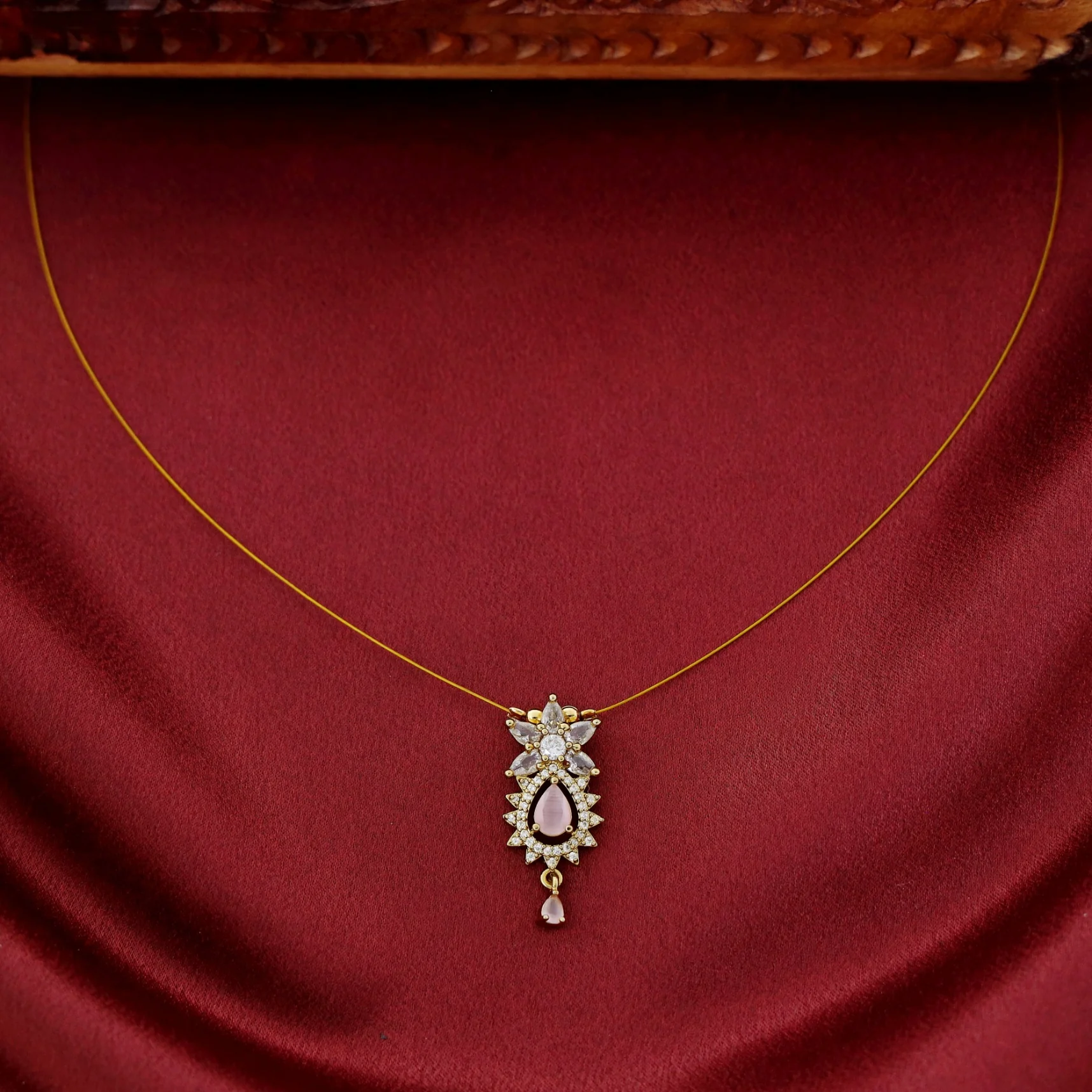 Hritika Floral AD Stone String Neckpiece - Image 4