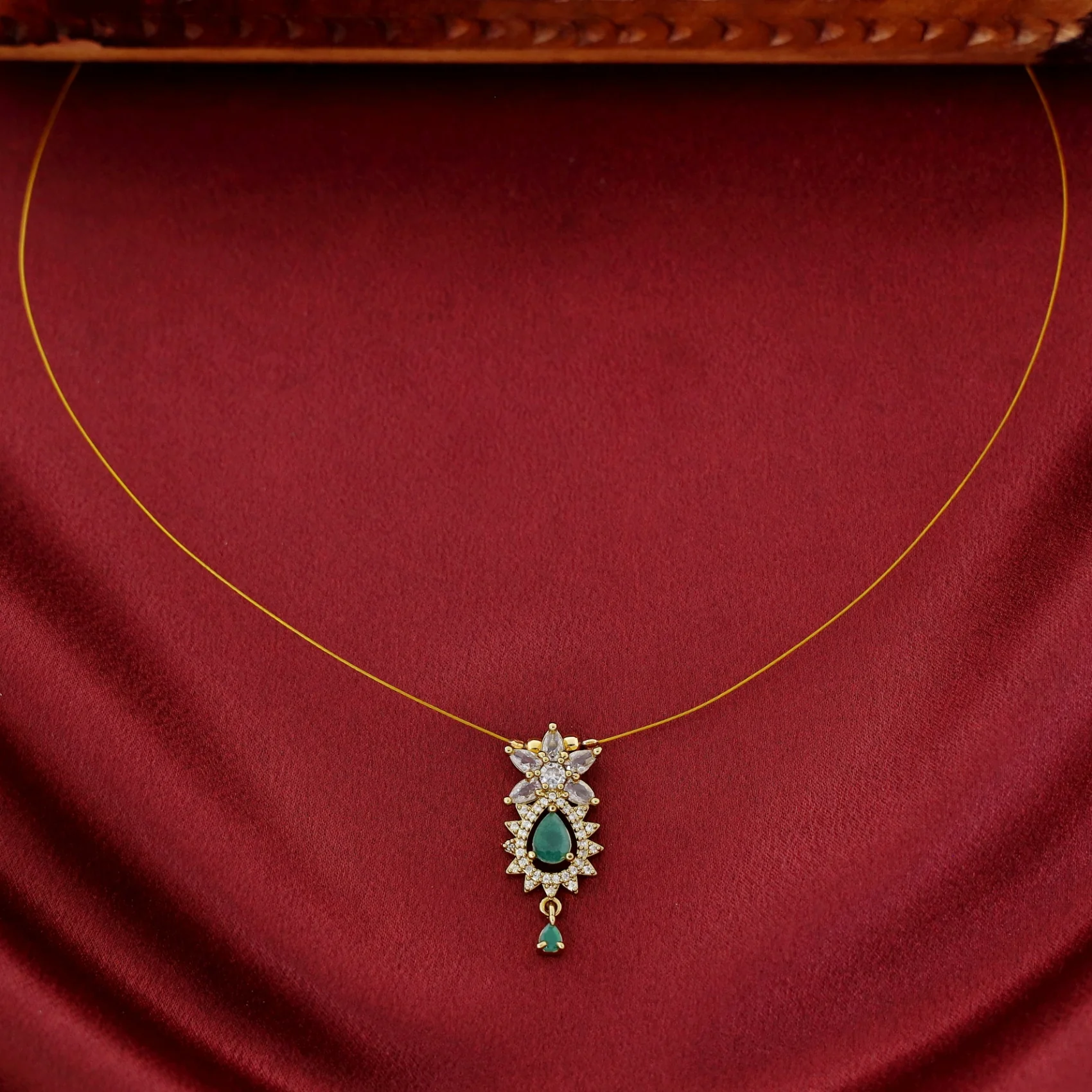 Hritika Floral AD Stone String Neckpiece - Image 5
