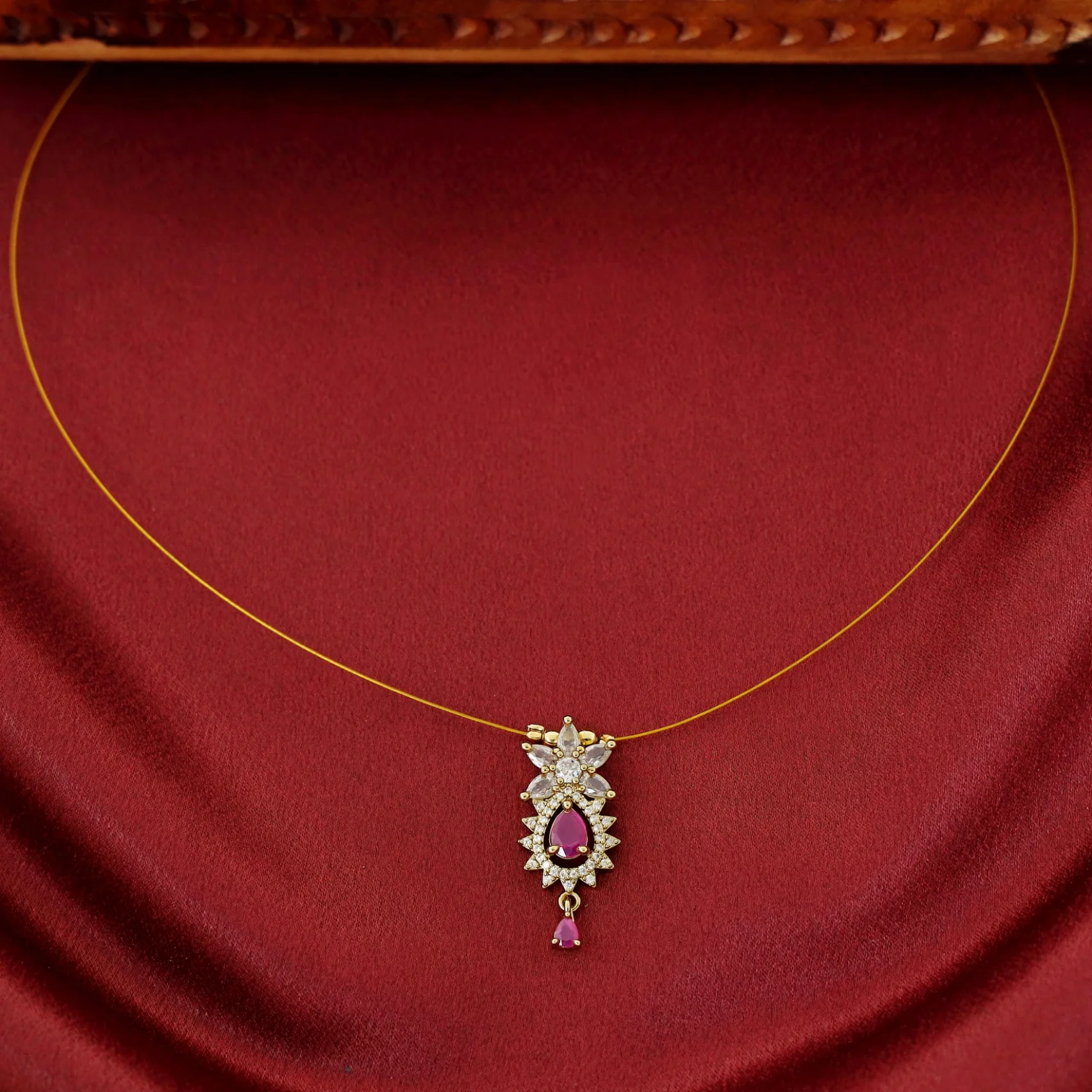 Hritika Floral AD Stone String Neckpiece - Image 6