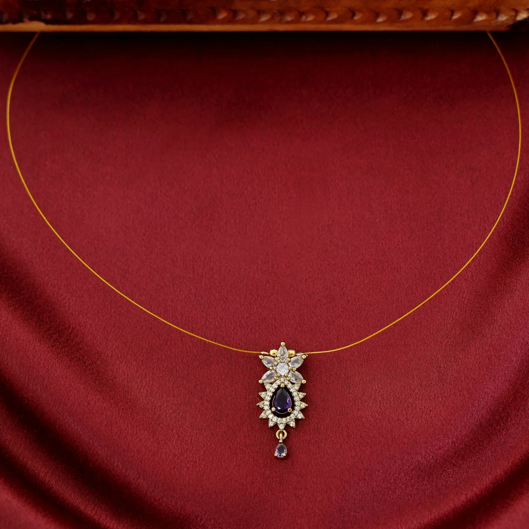 Hritika Floral AD Stone String Neckpiece - Image 7
