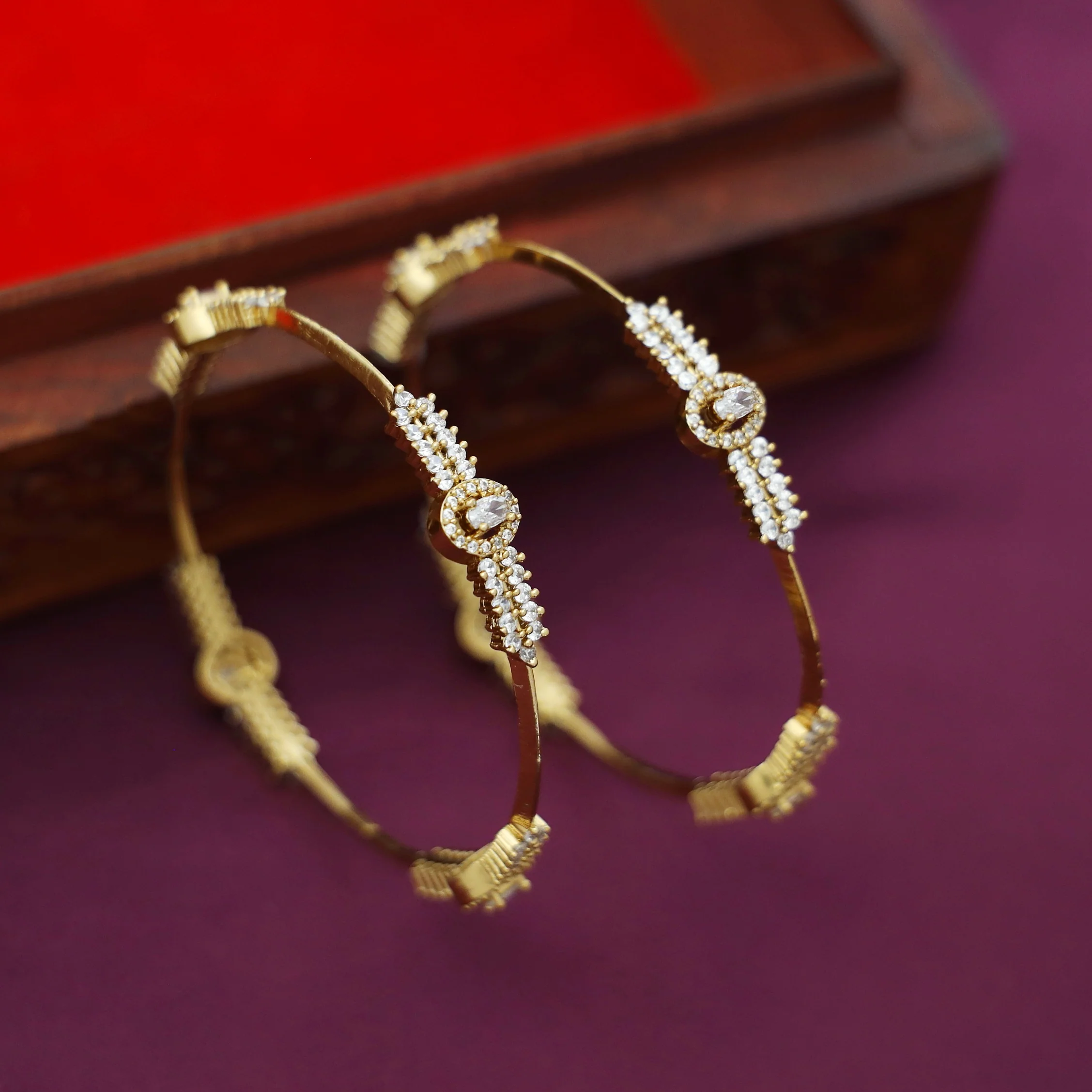 Imani AD Stone Bangle ( Set Of 2) - Image 2