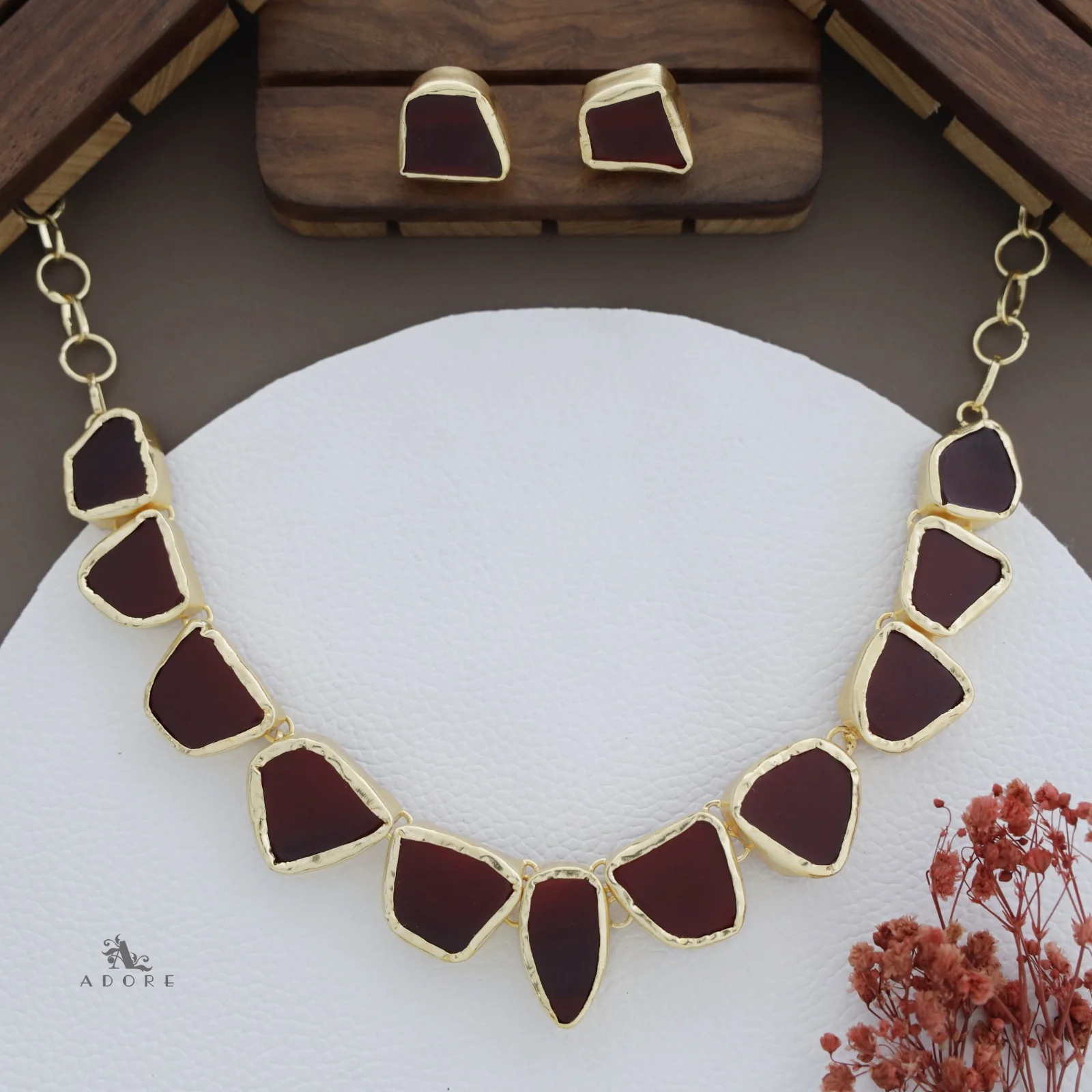 Imaya Raw Stone Neckpiece With Stud - Image 14