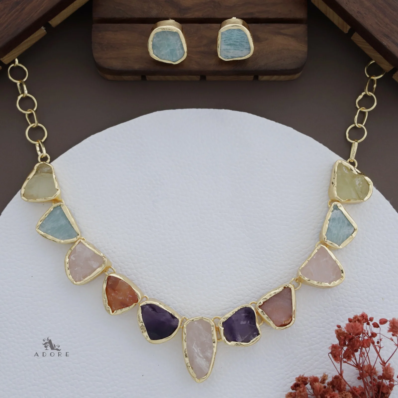 Imaya Raw Stone Neckpiece With Stud - Image 3