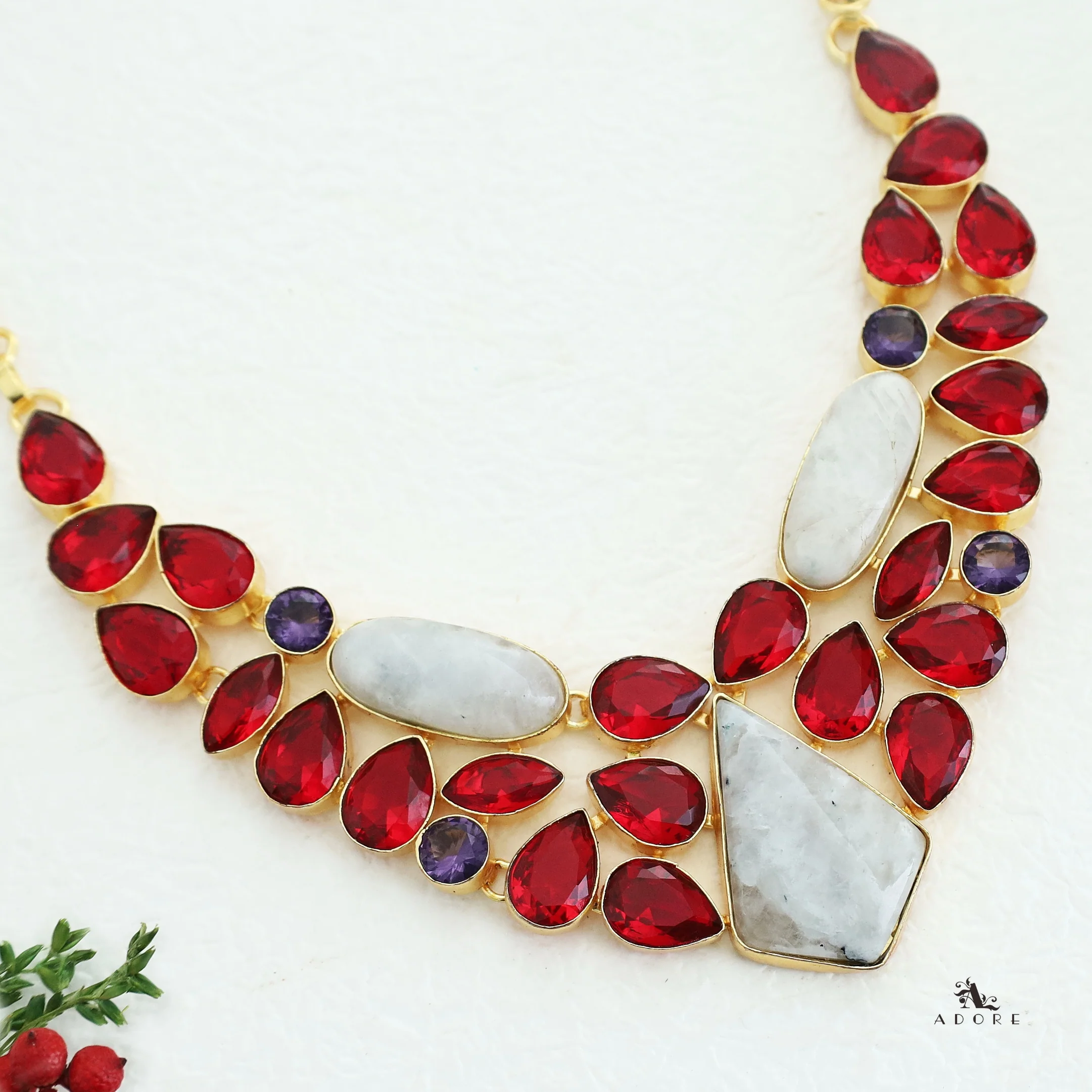 Lily Glossy Stone Neckpiece - Image 2